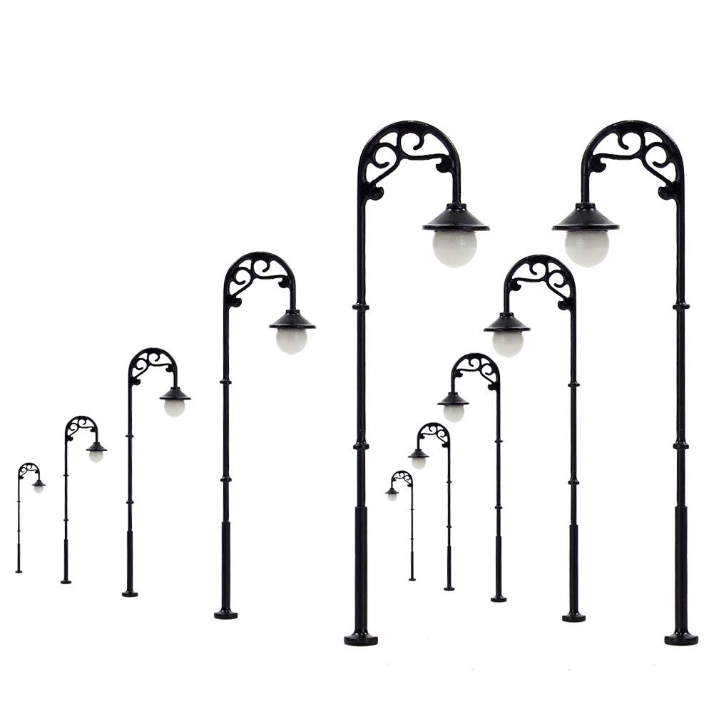 HO Scale LED Lampposts 10pcs - White Small-image-62fd0171-a54c-4773-a092-56c69b41a910-110584