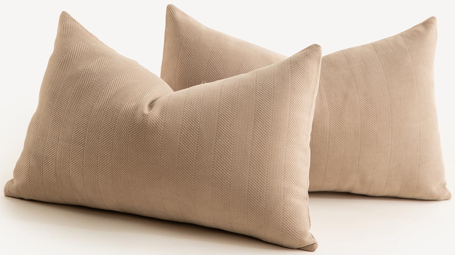 Chenille Cushion Covers Pack of 2 - Khaki 55x55 cm-image-56000ade-0632-4d33-bf17-2c1d2681959f-97650