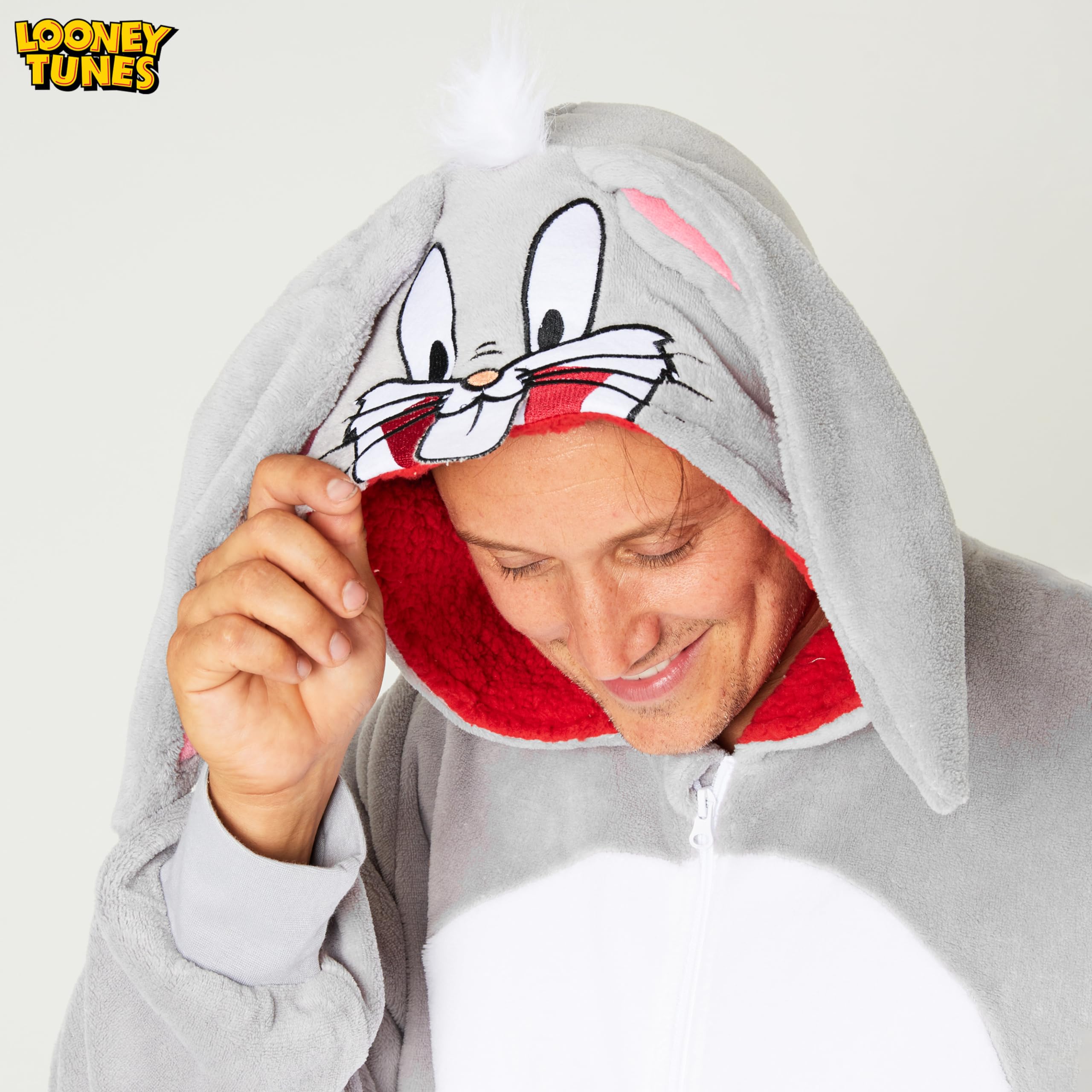 LOONEY TUNES Adult Onesie For Men Teenagers Bugs Bunny
