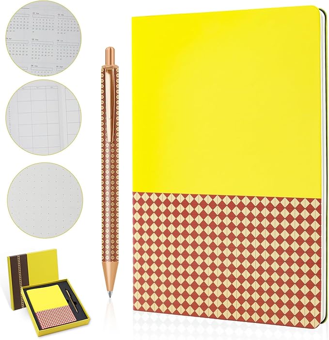 A5 Leather Journal Notebook with Pen & Gift Box - Weekly Planner-image-6019ee49-b48f-4454-8775-fce2b0bdcc40-57164