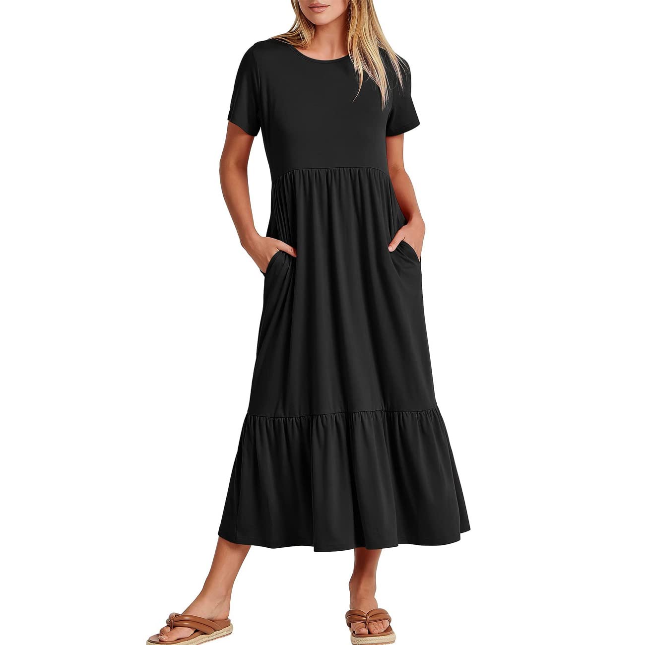 Women's Summer Swing Dress - Black L-image-fce07cf5-5b54-46c7-a756-057f9dab9602-85368