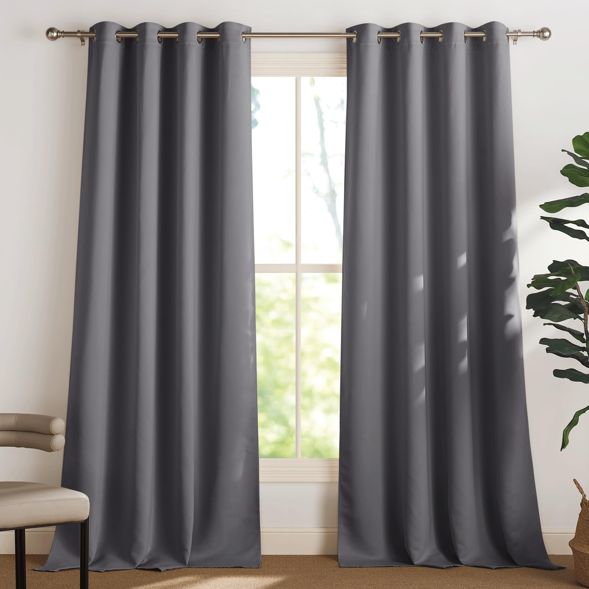 Blackout Thermal Curtains - Grey W55" x L102"-image-fca622d2-4d37-43af-a0a3-d33542853bd1-103652