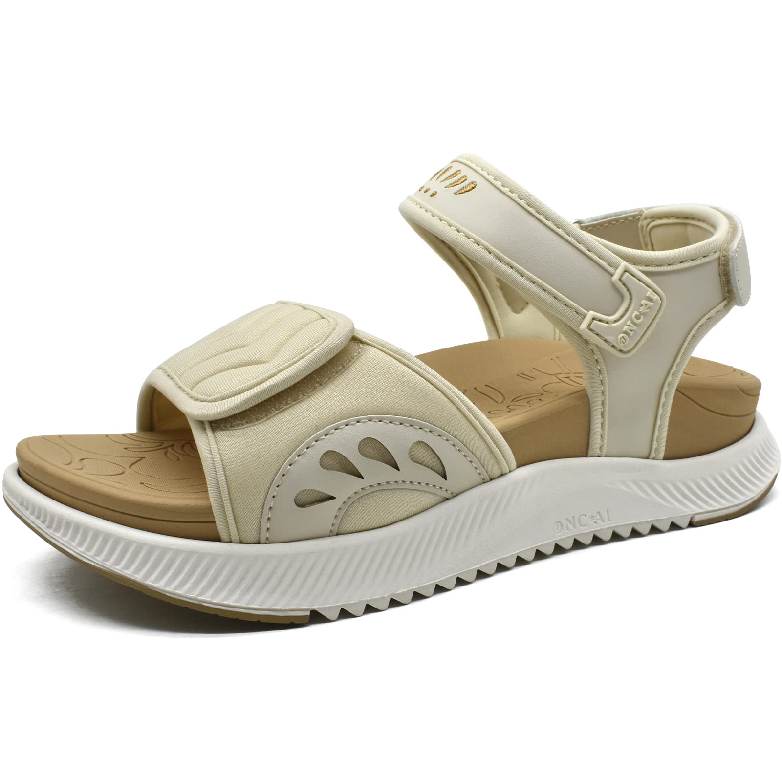 Women's Walking Sandals Arch Support - Glitter Black Khaki 7.5-image-e2f86dec-ba7a-4aec-aa14-9f50ddb8ffce-107902