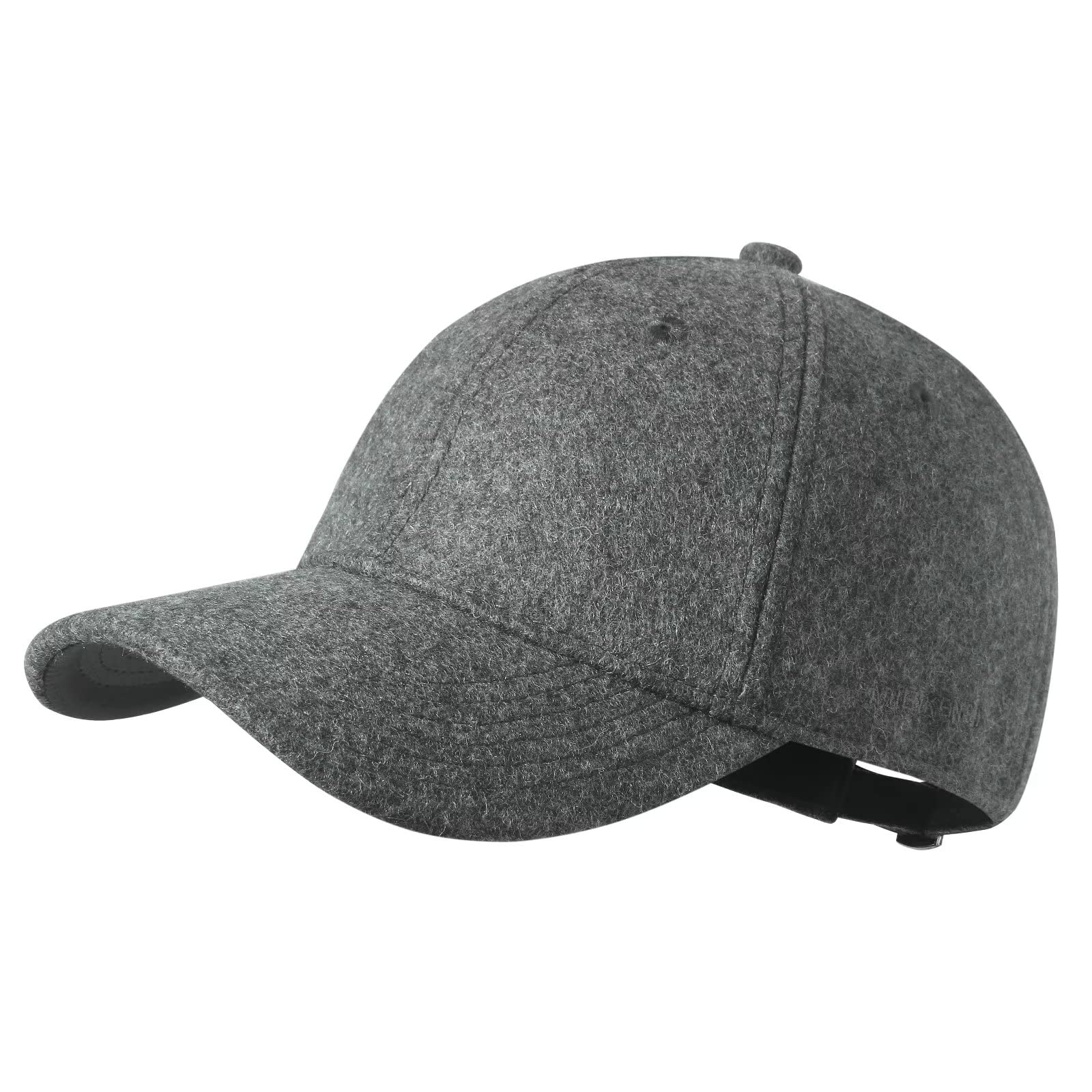 Winter Wool Baseball Cap - Warm Dad Hat, Deep Gray, Unisex-image-df14e810-b210-49e8-99ae-7dea2b00b8a7-58479