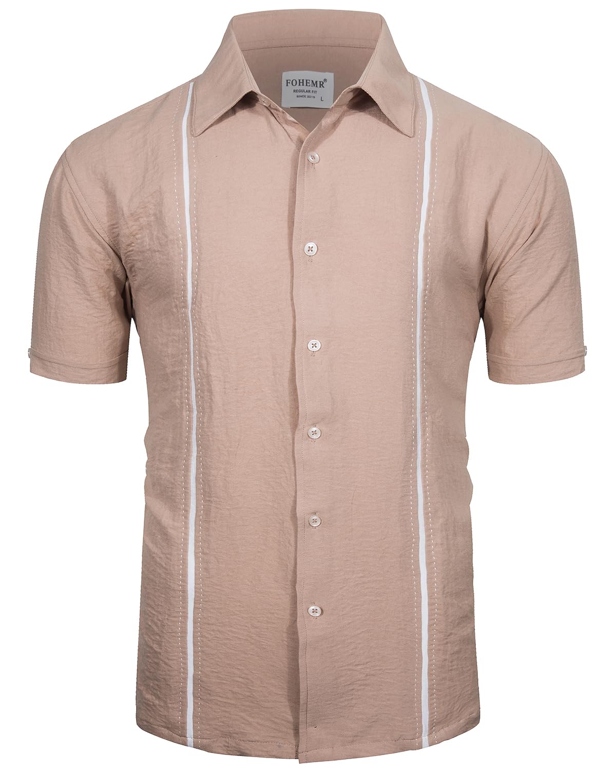 Men's Casual Short Sleeve Shirt - Brown 3XL-image-4ba3ea4c-f0ca-46f4-a729-ad2be5b9c454-96435