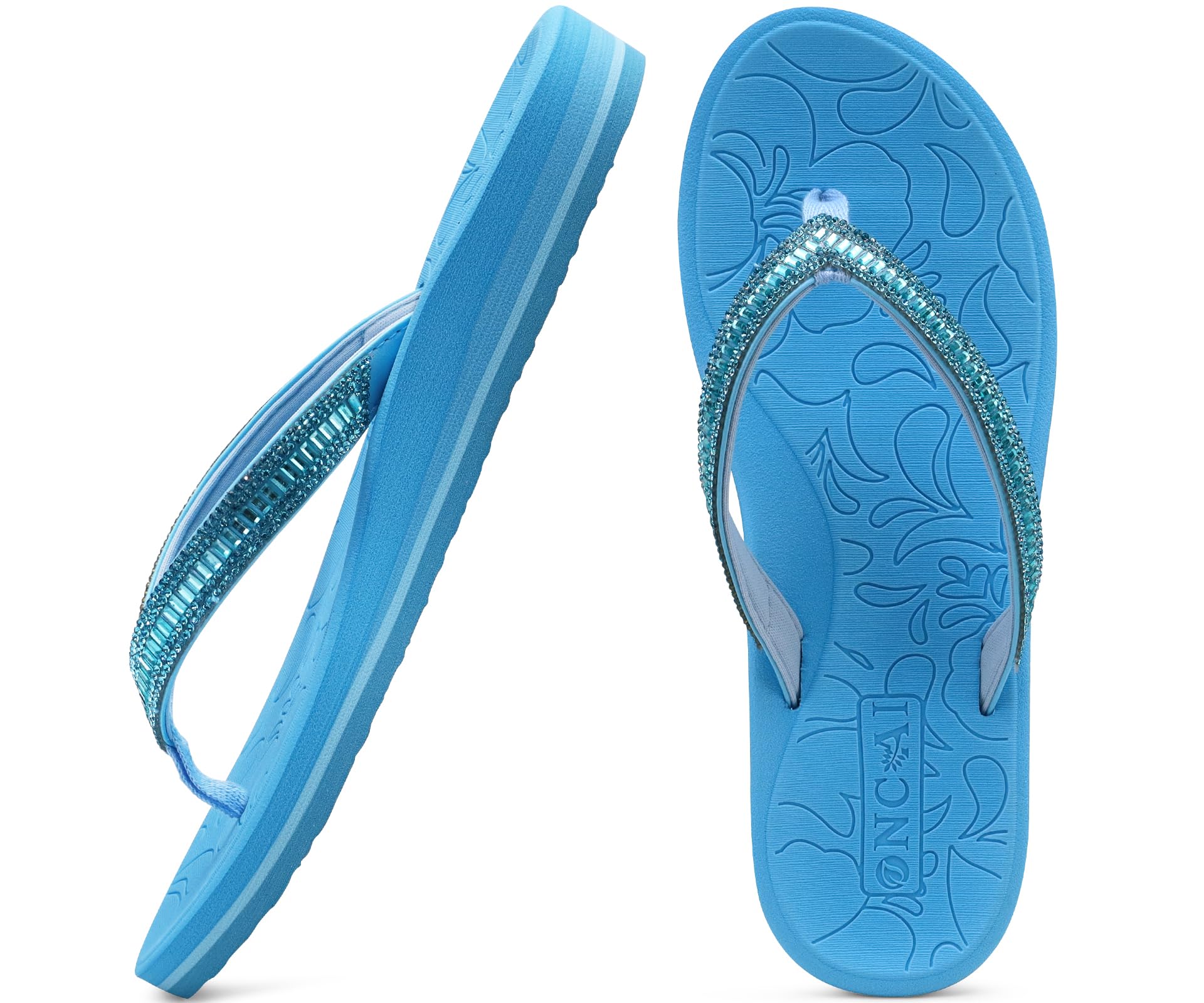 Women's Rhinestone Flip Flops - Light Blue UK 4.5-image-31d7c10c-388d-4459-b426-2900a80f6950-113689