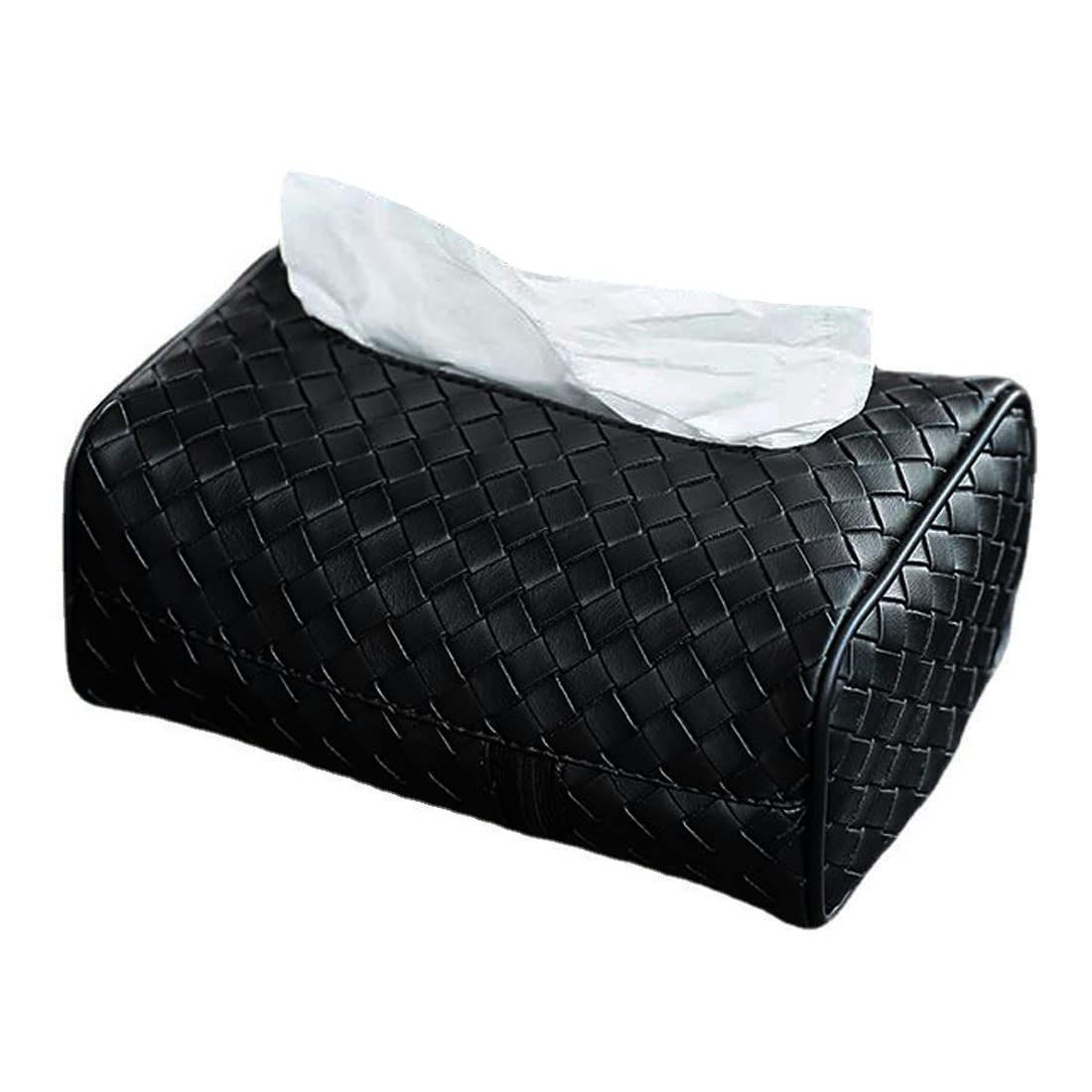 Black PU Leather Car Tissue Holder Box for Armrest & Sun Visor - Multi-use Car Accessory-image-ec066cf0-1bc0-41ac-9d74-cea71841e589-56452