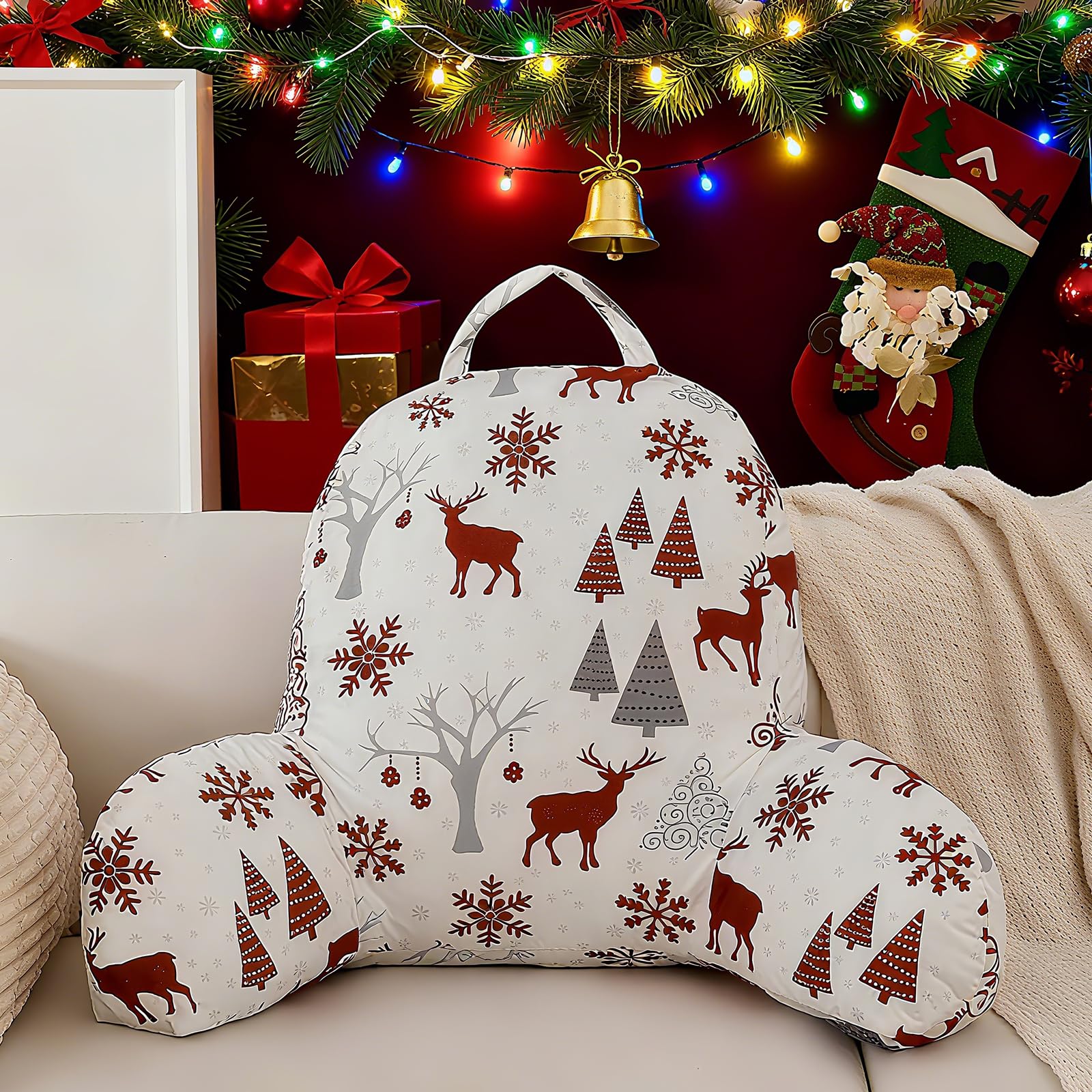 Christmas Reading Pillow with Arms - White 64x46x25cm-image-eac0bc5a-15bc-423b-861f-bcc26aeab951-112964
