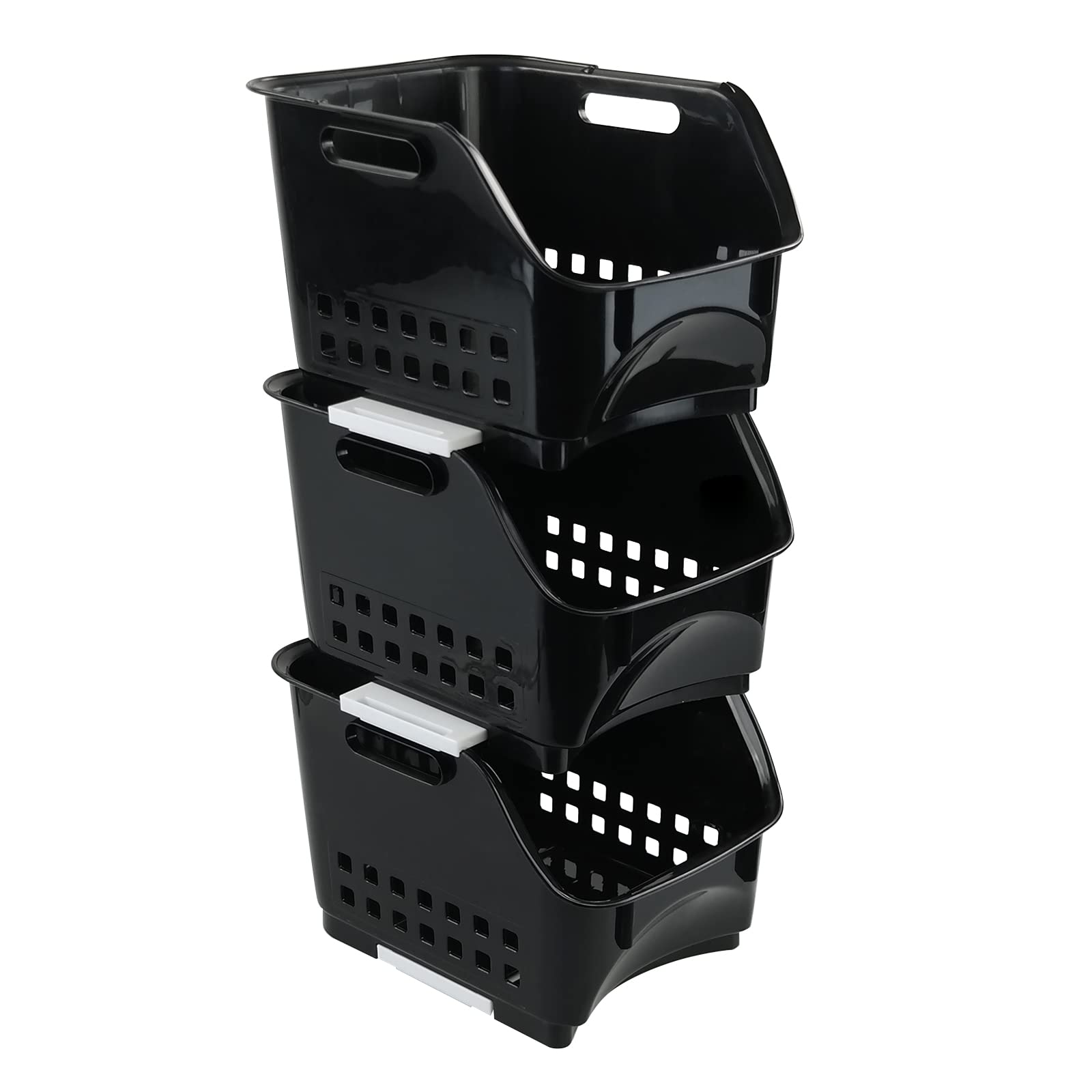 3-Pack Stackable Kitchen Storage Baskets - Black-image-f847dc4d-d713-47a6-87af-06cbd98131e1-85393