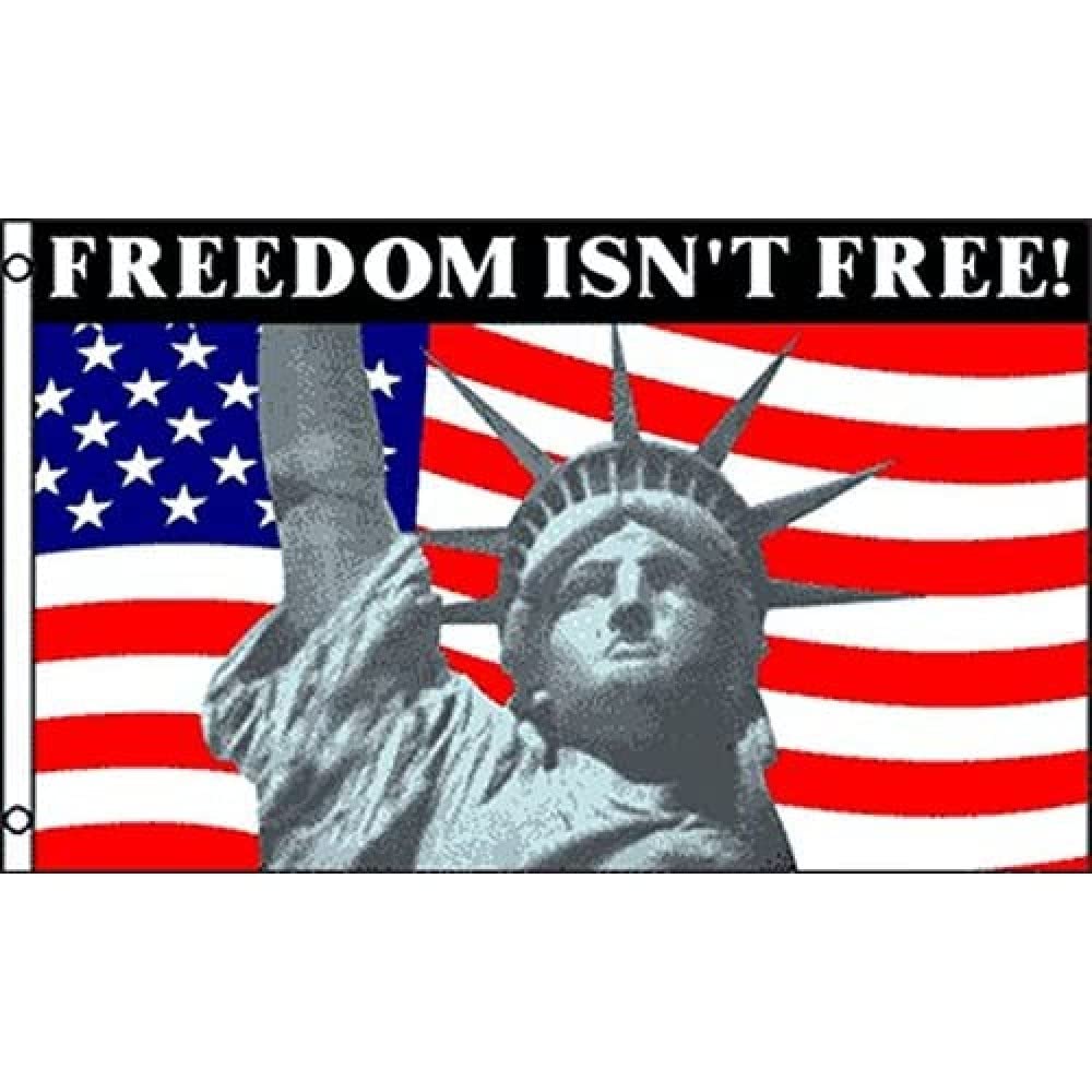 Freedom Isn't Free 3x5 Ft USA Flag - Durable Polyester Banner with Brass Grommets-image-a3319f44-baa2-4ea4-a0a1-c9b7ffc5f56d-56153