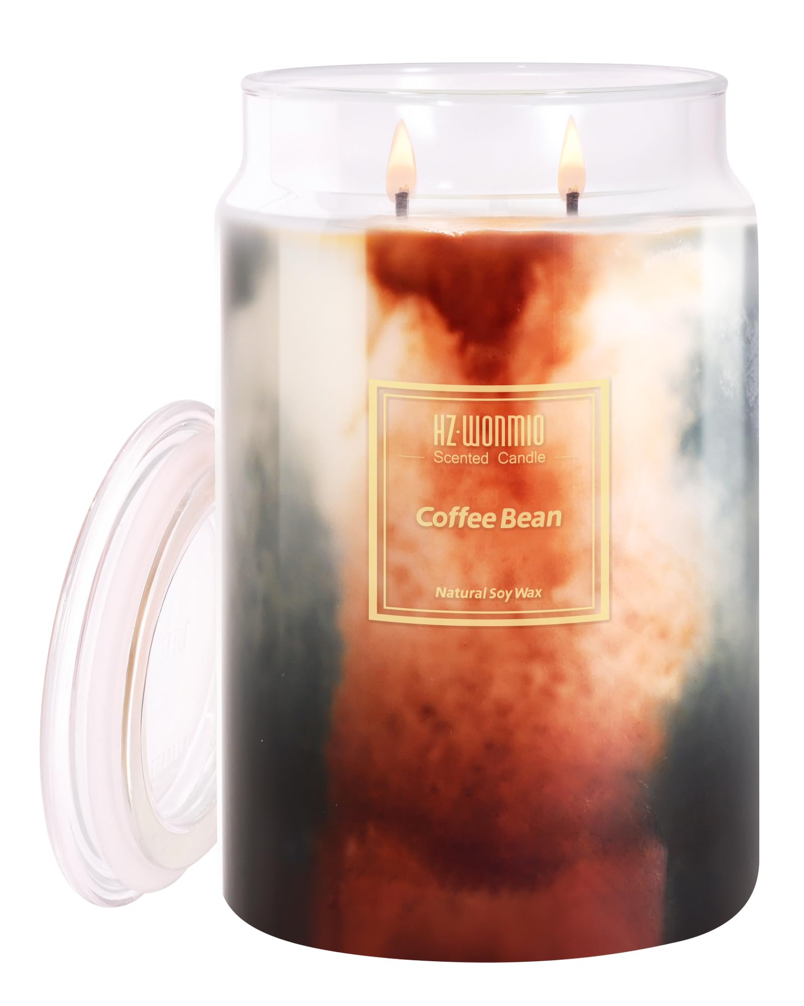 Scented Coffee Bean Candles | 2 Wick Soy Wax | 110-Hour Burn | Aromatherapy Holiday Gift for Men | 20oz-image-0ae2ef8c-69e1-4950-a1f7-aa85818a61df-68234