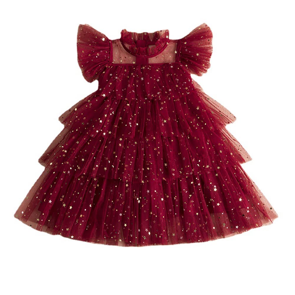 Toddler Girls Party Dress - Red 5-6 Years-image-cfc778d4-8a8d-4563-803a-cf9c84343175-91148