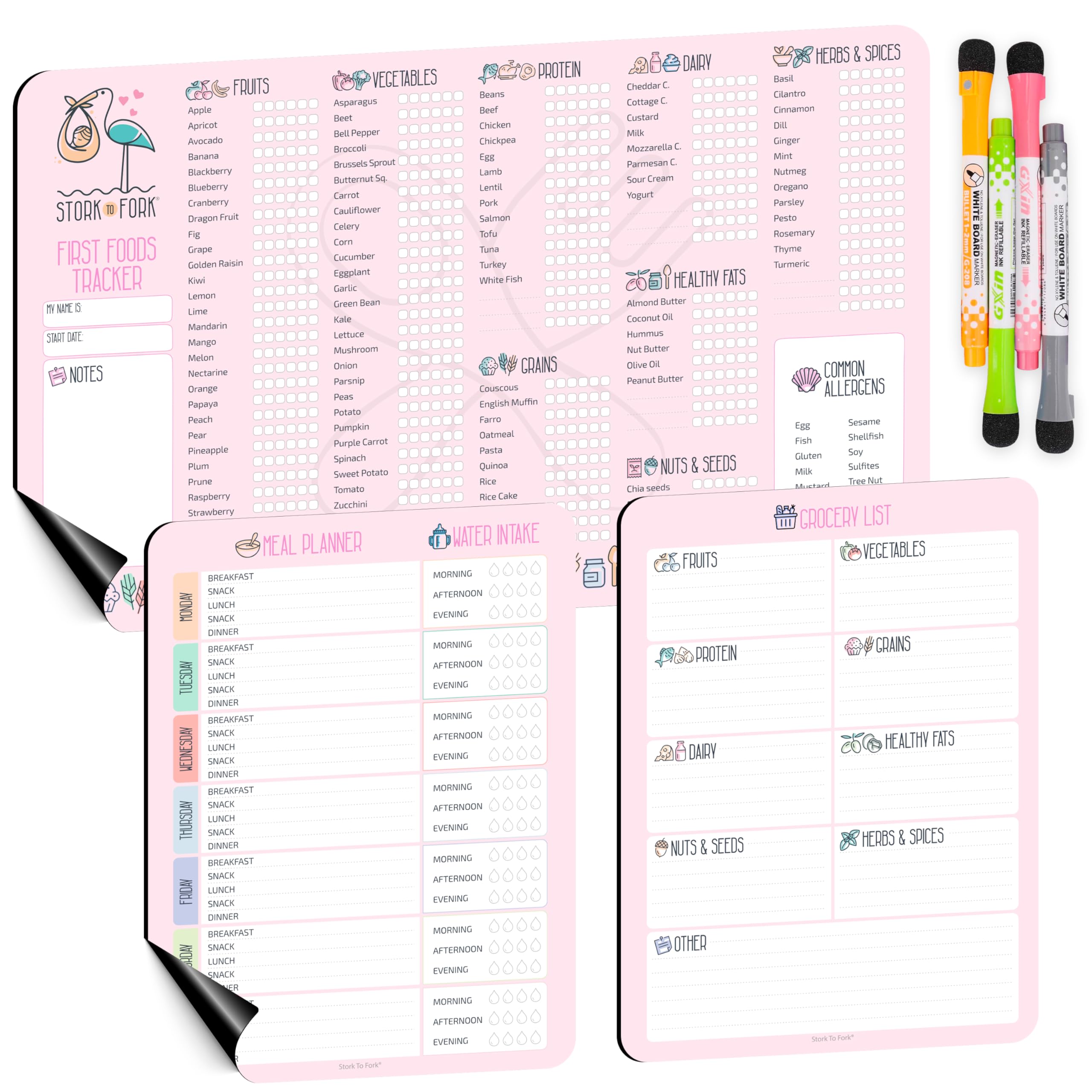 Baby Food Tracker 3-in-1 Planner - Pink (A4 & A5)-image-1e0348d2-e18a-4c26-a474-0cbaf8d6d22d-114357