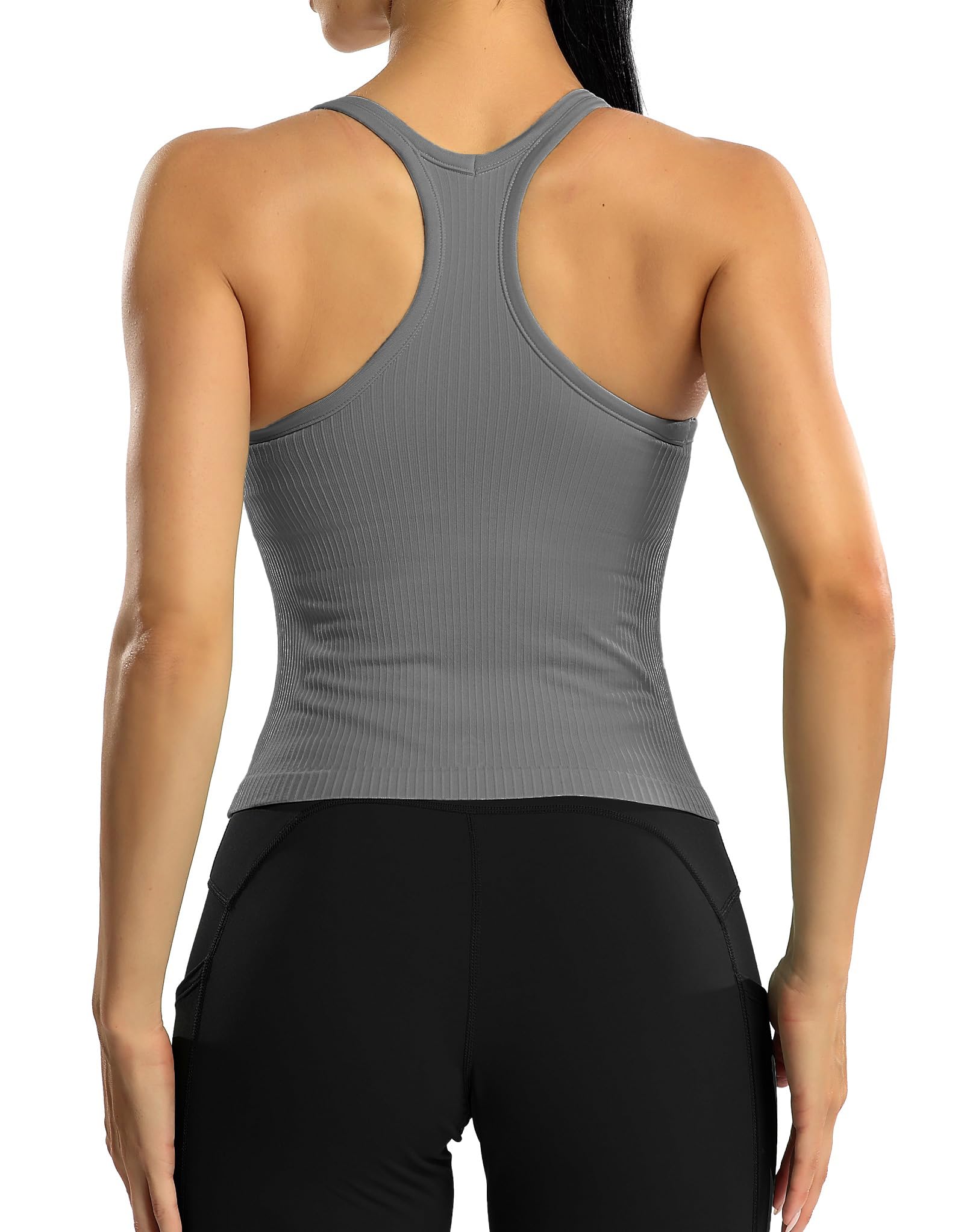 ATTRACO Women's Workout Tank Top with Built-in Bra - Ideal for Yoga, Running & Gym