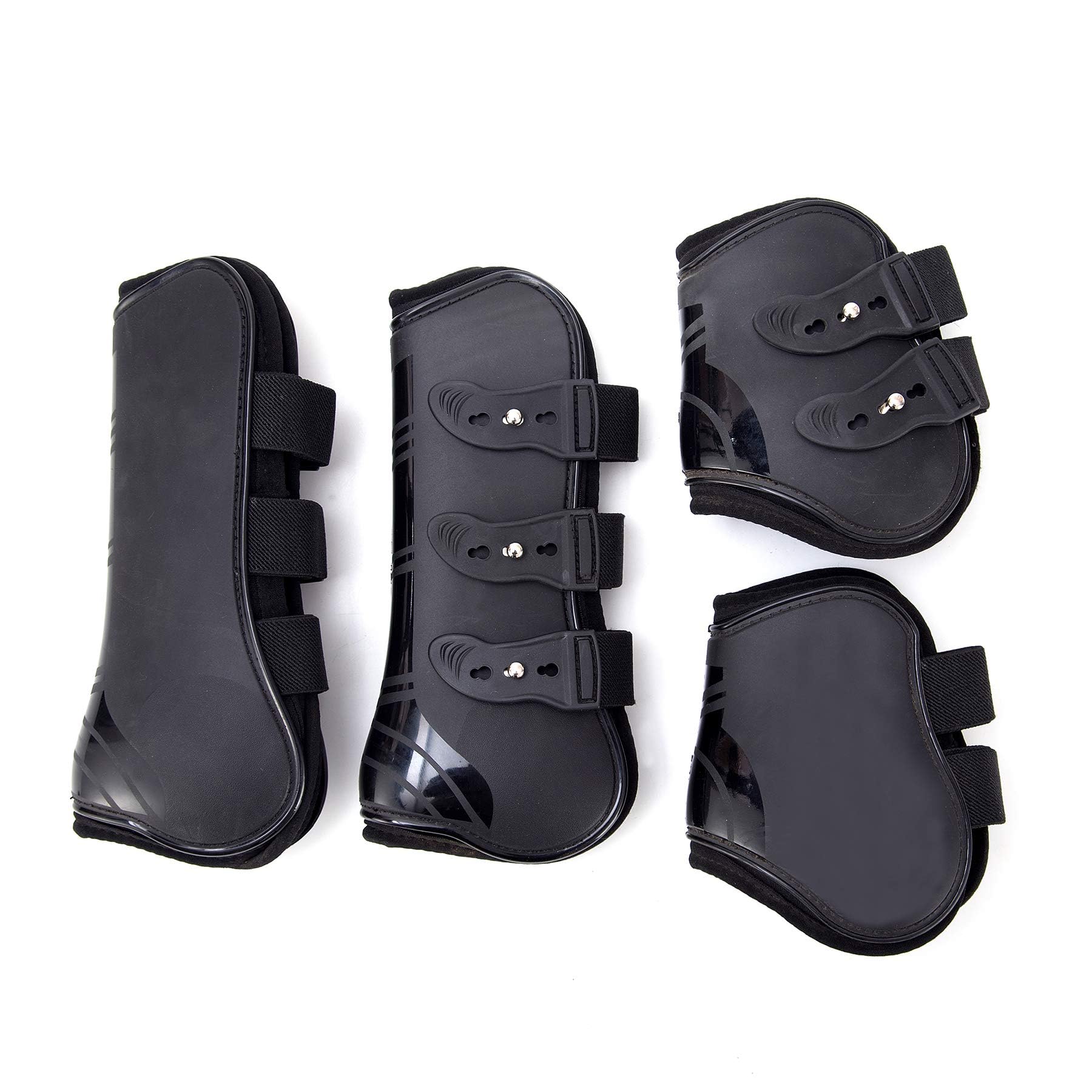 Horse Gaiters Set of 4 Protective Boots - Black S-image-59f990d0-aa79-4139-8214-38f52501603c-115796