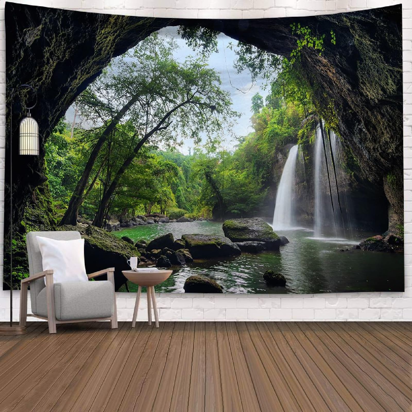 Forest Cave Wall Tapestry - Cave 200x200cm-image-5de35849-7690-411f-ac66-ef06bada7cc6-112514