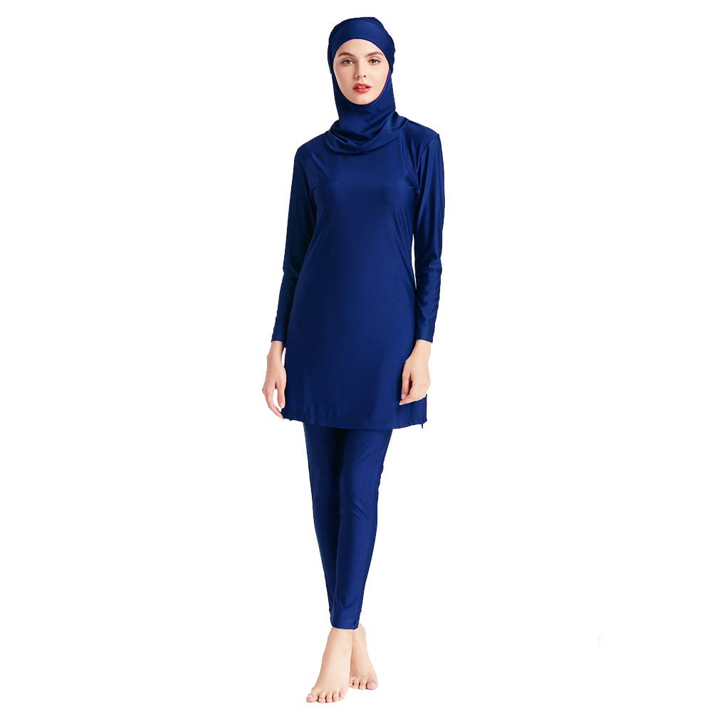 Women's Modest 3 Piece Hijab Swimsuit - Dark Blue XL-image-a61d0ccf-321e-48d8-97f3-bbc021067c67-95547