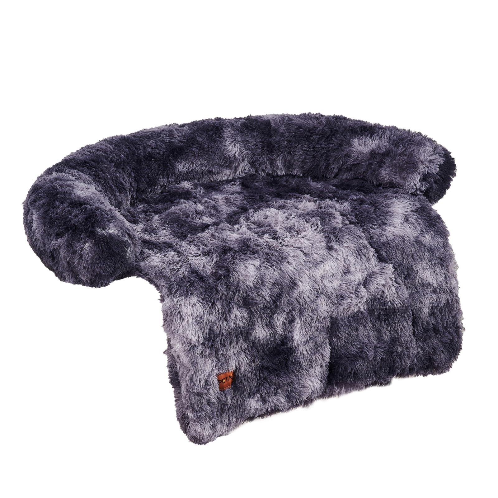 Calming Dog Sofa Bed Mat - Large Tie-Dye Dark Grey