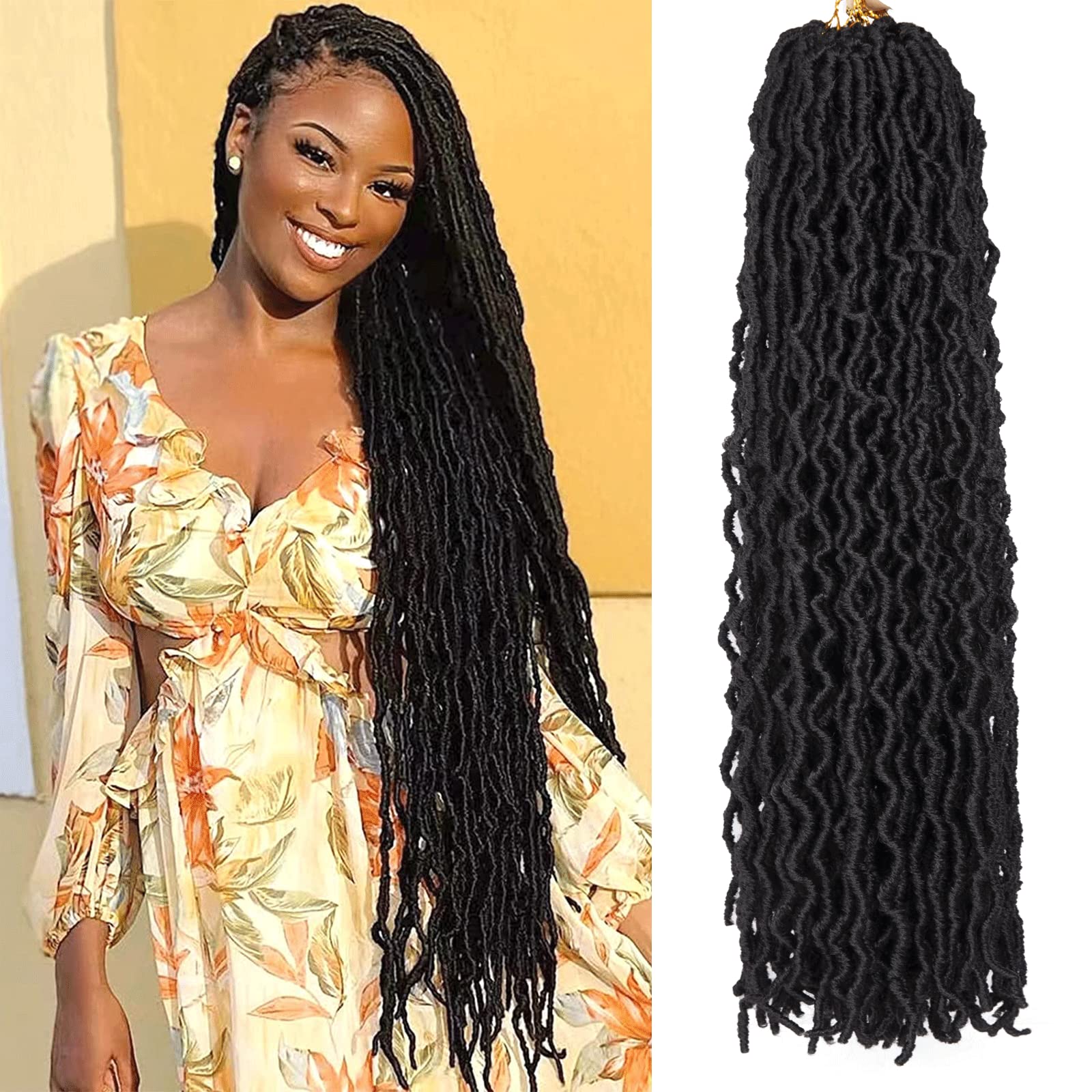 36 Inch Wavy Faux Locs Crochet Hair - 3 Packs, Natural Look, Easy Install, #1B-image-0642b2d1-7950-4384-9bfc-0c3b5b724a92-68239