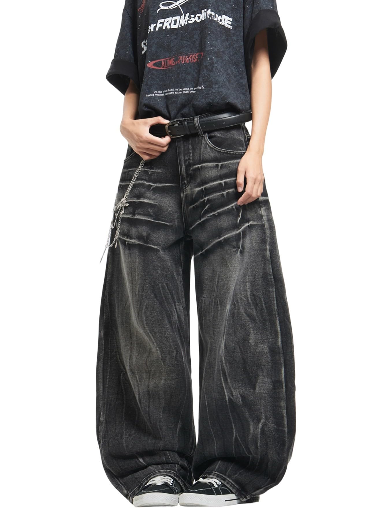 Men's Baggy Jeans Wide Leg Skater - Black XL-image-40ed746a-80b3-4bba-87a5-e583f9ee2ff6-96512