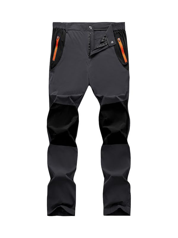 Men's Zip Off Hiking Trousers - Dark Grey XXL