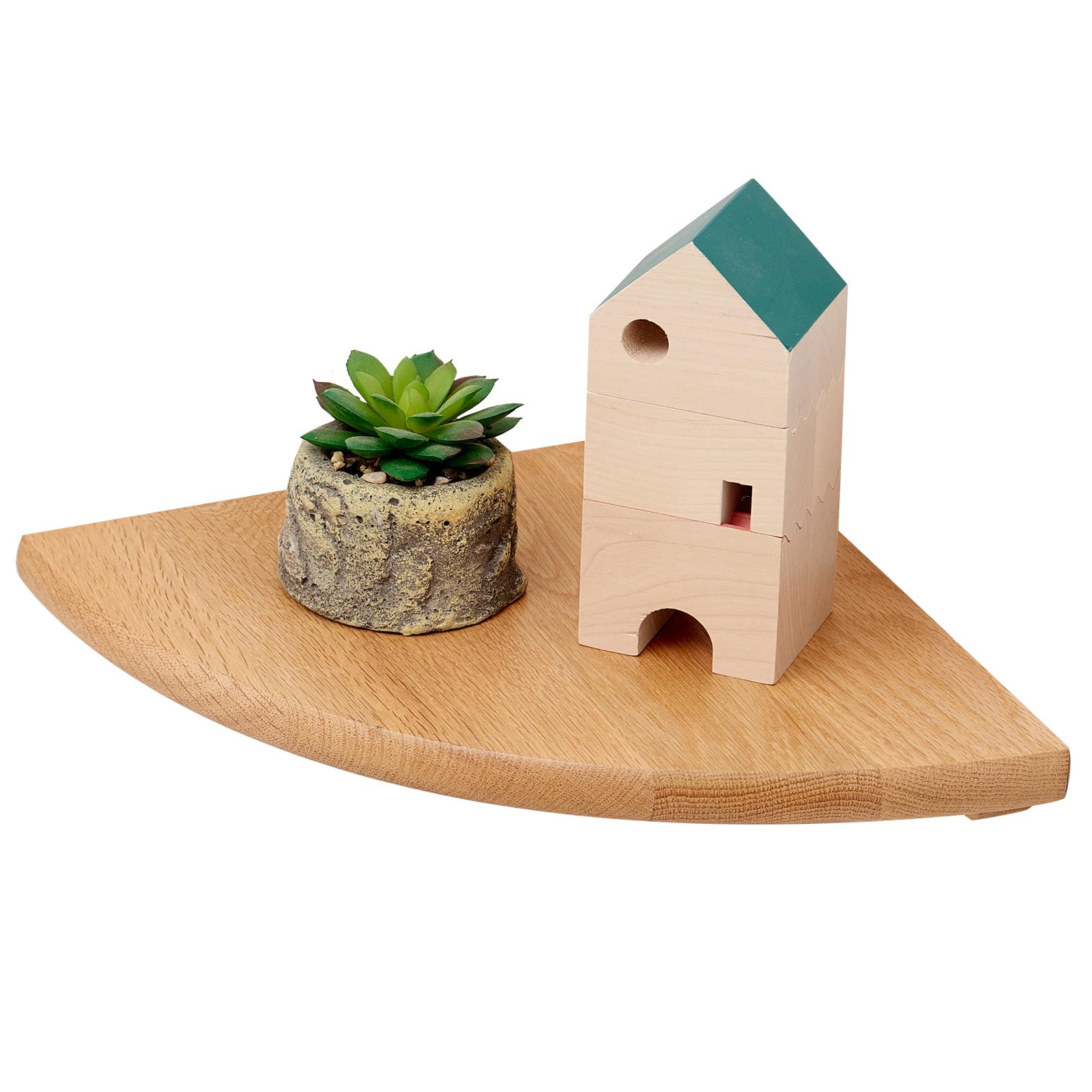 Oak Floating Corner Shelf - Natural 9 Inches-image-f5750e6e-e109-4cb6-8c57-6b52c5a6cab1-120955