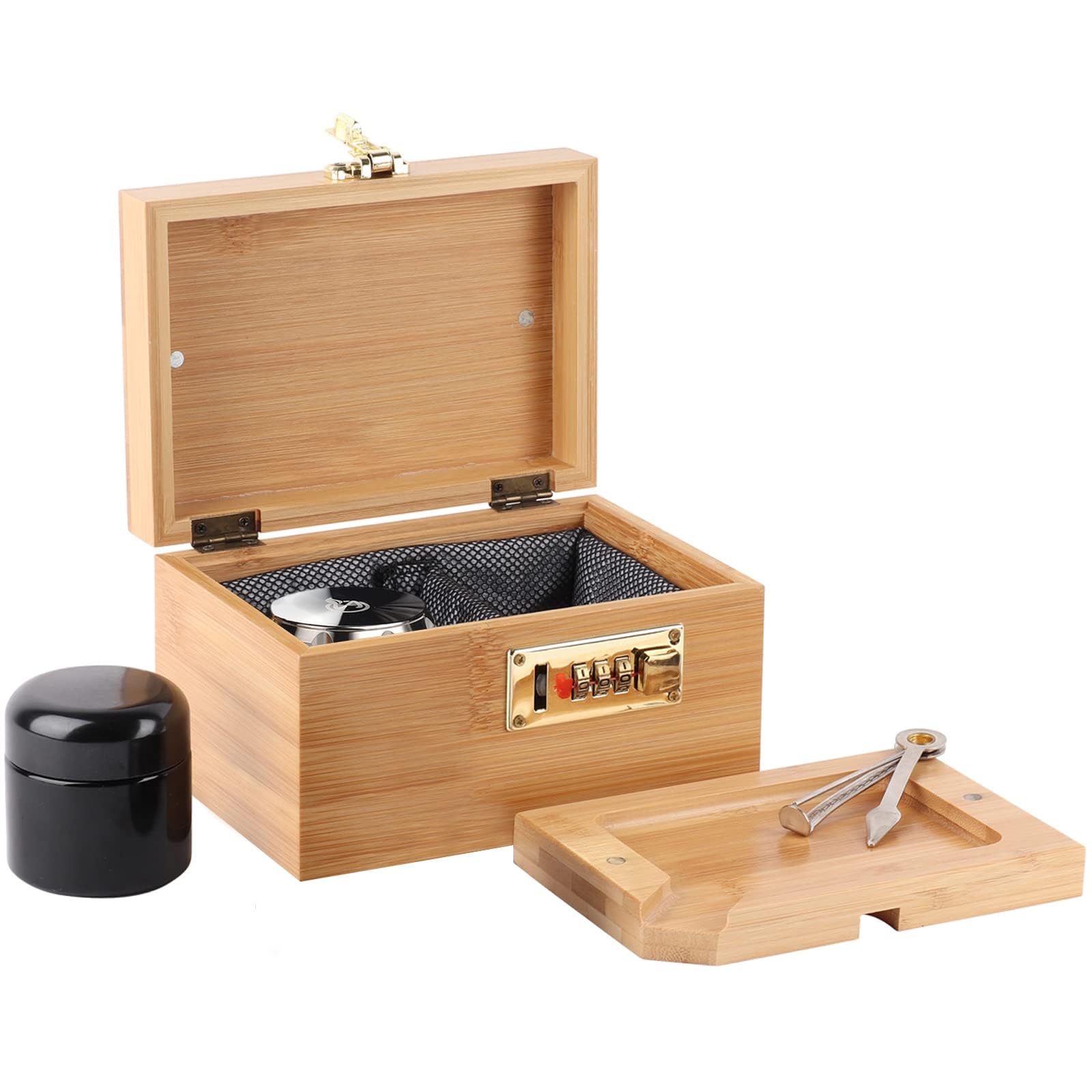 Bamboo Storage Box with Lock - 17 x 12 x 10 cm-image-6dce5d99-7904-4ed6-a8b9-6a648bb9d37b-2349