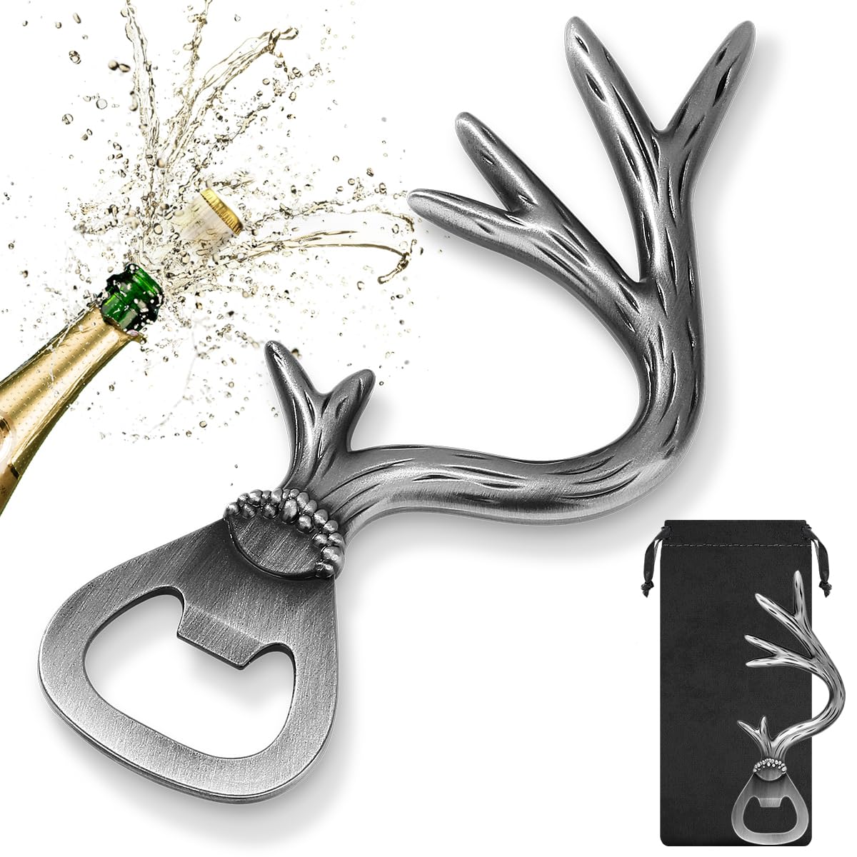 Deer Antlers Beer Bottle Opener - Unique Stag Gifts for Men & Women, Perfect for Christmas & Father's Day-image-d3600771-c6cf-4e43-a95a-2266a506763d-66313