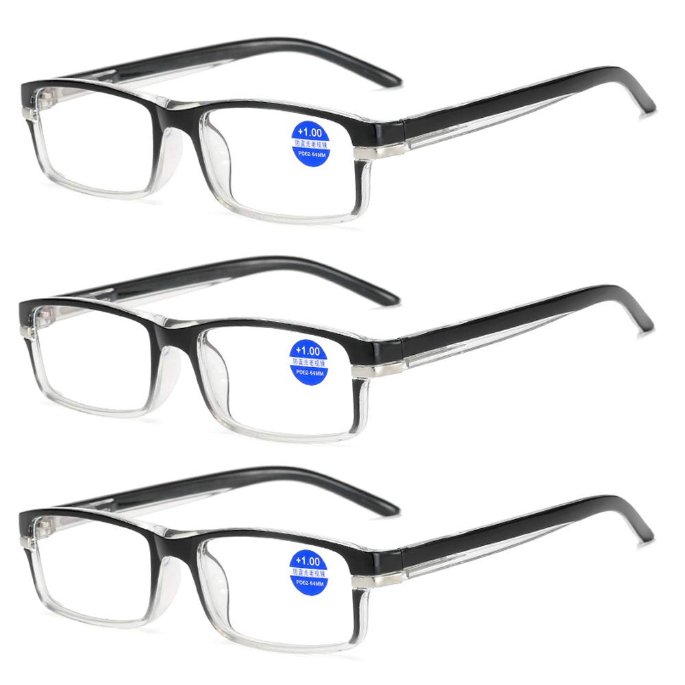 Blue Light Blocking Reading Glasses - 3 Pack Black/Transparent-image-c775ef2c-9f3b-4bb2-8e3e-b0270b29fa89-89316