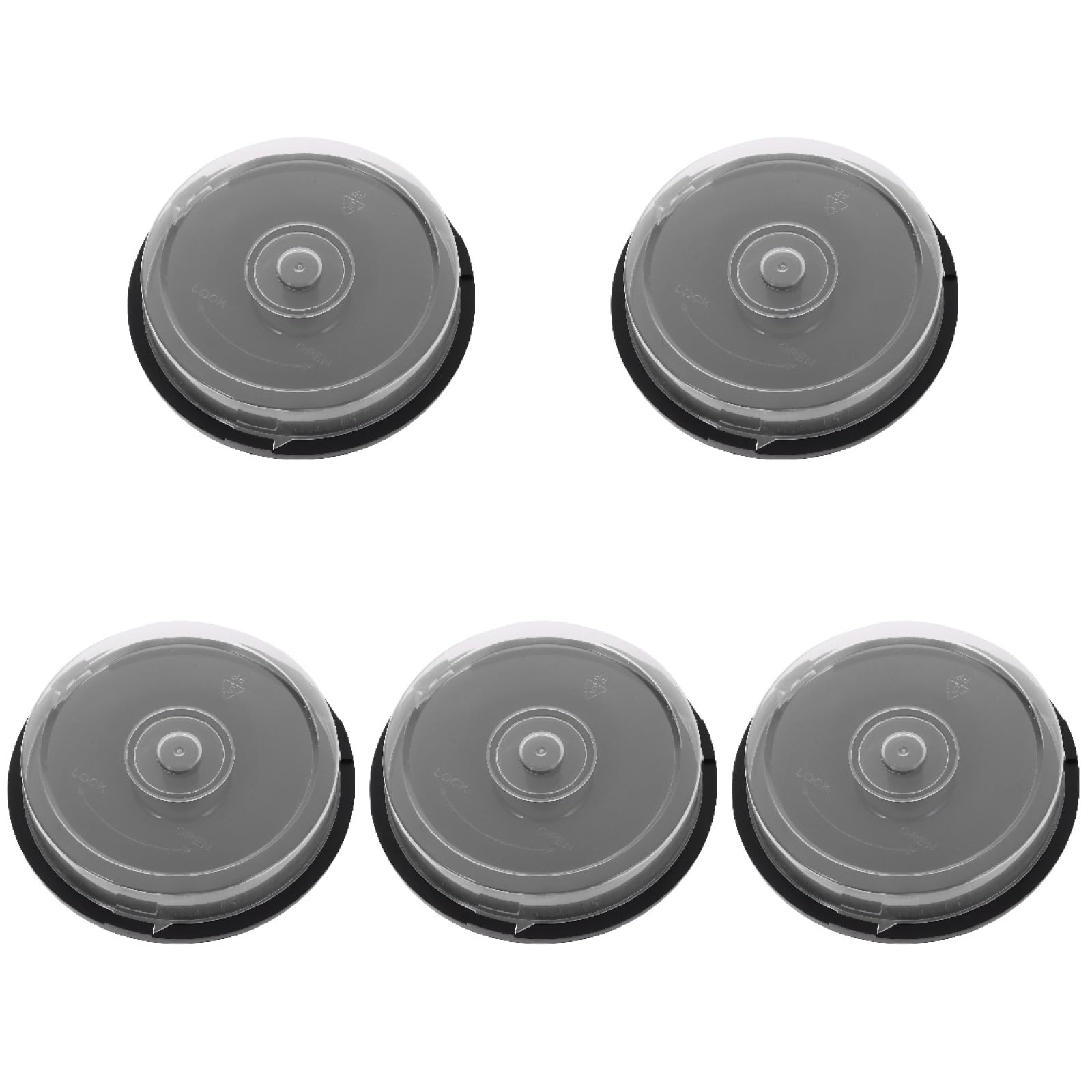 5 Pcs CD DVD Cakebox Storage Tub - Portable Acrylic Case for Easy CD Organisation (Holds 10 Discs)-image-fd40b8e4-3daf-4e2a-9cad-e8004ee9edfa-70642