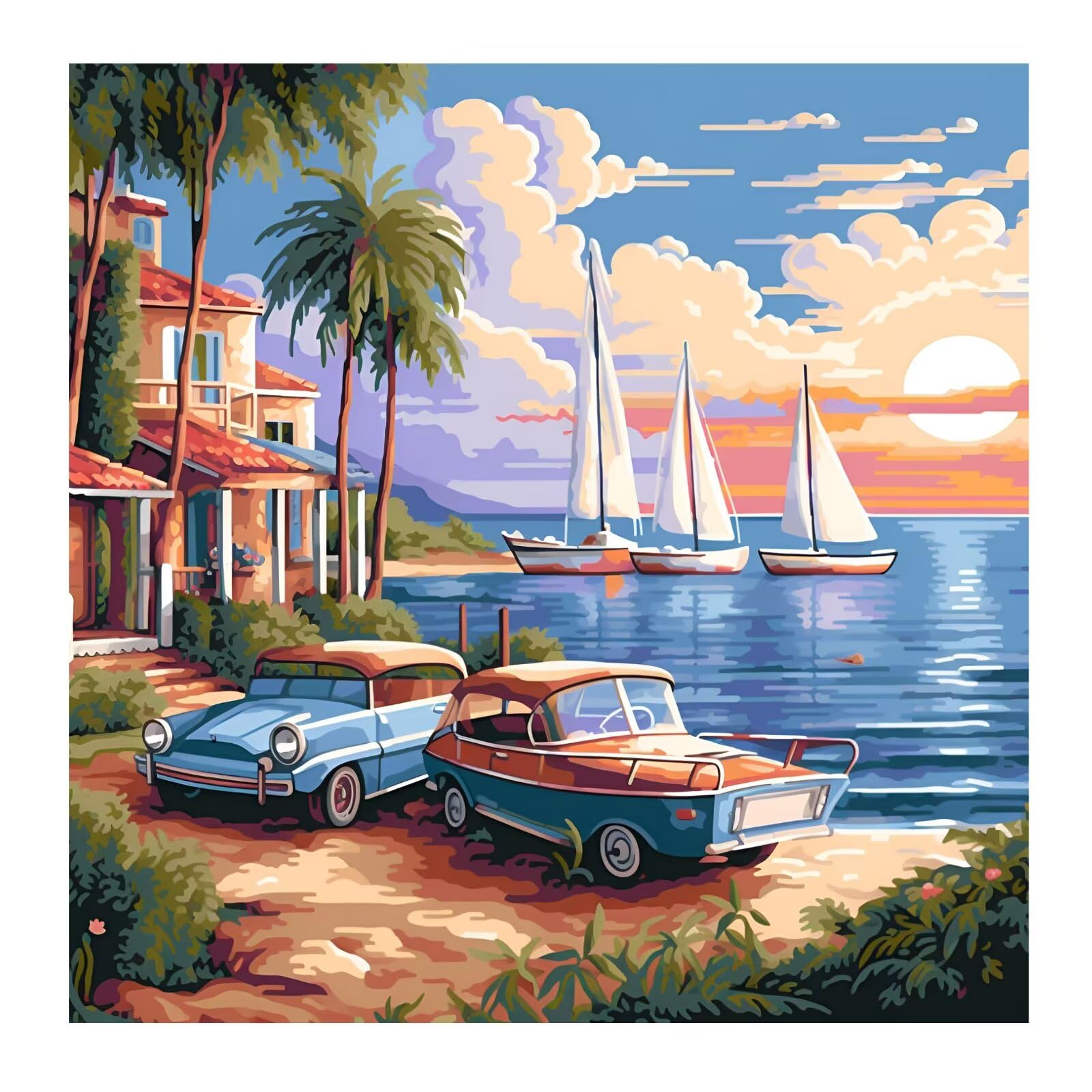 Seaside Landscape 11ct Cross Stitch Kit 16x16in-image-aef14fcf-ceb9-4568-a6ae-f311396422ac-58695