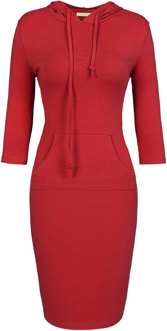 Women's Hoodie Dress - Red Size M-image-af3d907e-a8eb-4e90-884b-8fee5af39dd0-93789