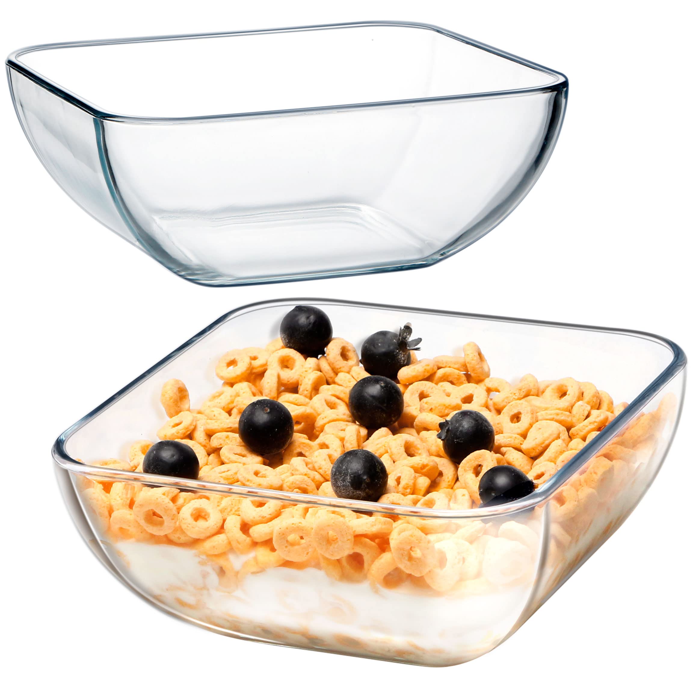Microwave Safe 1.3L Glass Mixing Bowl Set - Clear Square Salad Bowls for Mixing & Storing-image-ce2a9e4d-f5e3-45c9-adcf-983ad9760974-65688