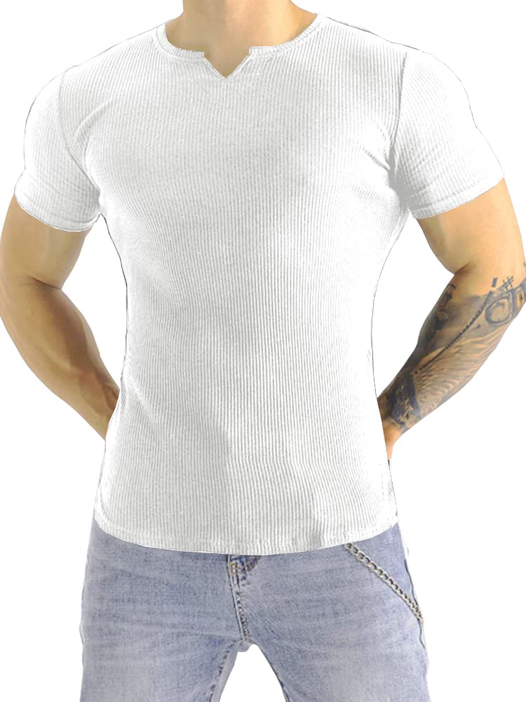 Men's Slim Fit Muscle T-Shirt - White M-image-f87fa74c-fb68-48c7-8e56-86879db3ecfd-113448