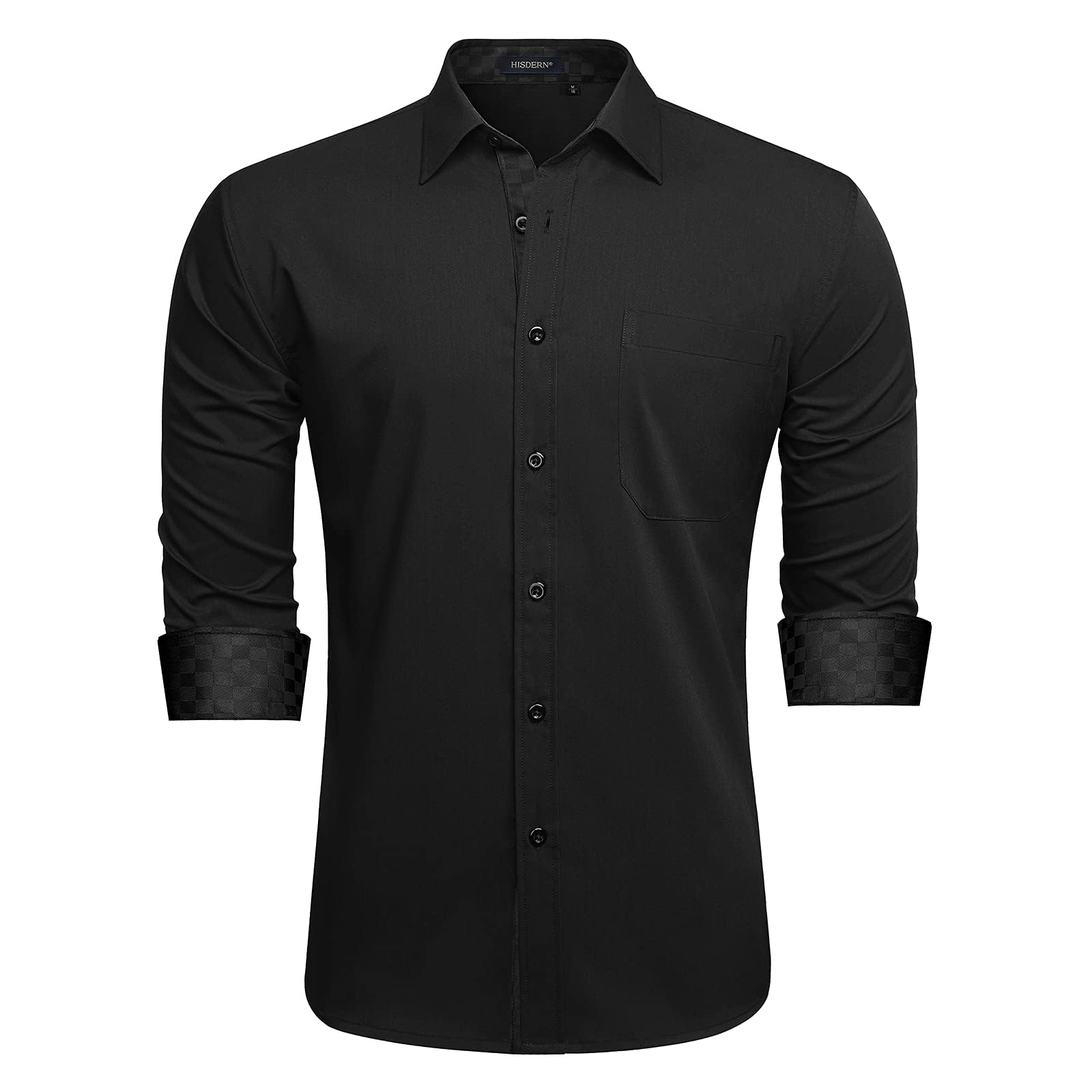 Men's Formal Dress Shirt - Black 4XL-image-3c597896-9159-46f5-8396-092289614527-106432