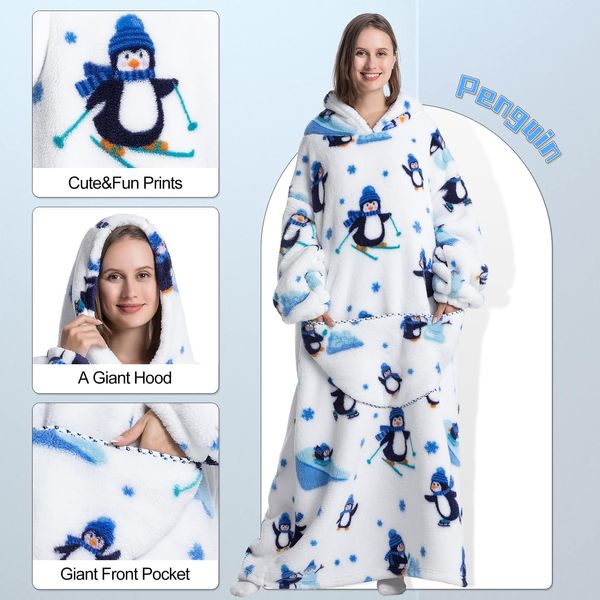 JULGIRL Oversized Blanket Hoodies For Women Extra Long Wearable