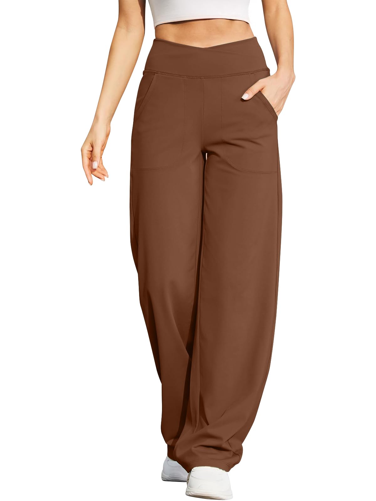 Women's High Waist Joggers Straight Leg - Brown XL-image-4ad374a6-0e4d-4f1c-8e83-d4194be69e22-95098