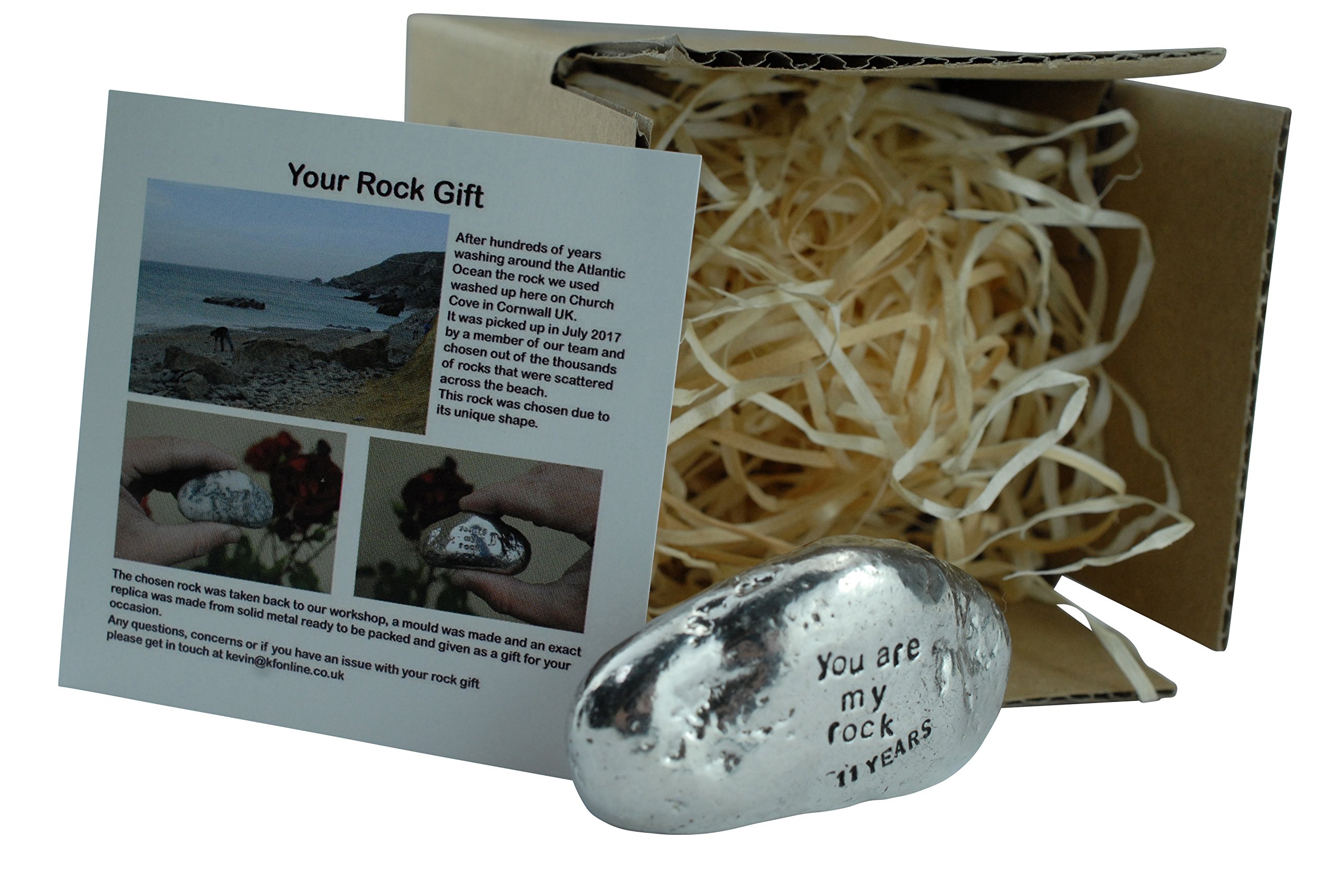 11th Anniversary Metal Rock Gift – Silver S 11th Anniversary Metal Rock Gift – Silver S