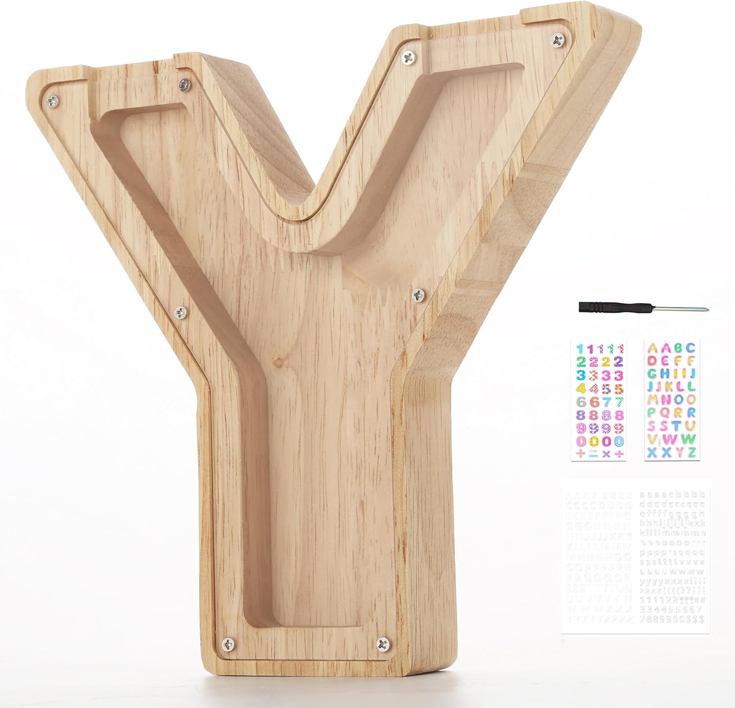 Personalised Wooden Letter Money Box for Kids (Y)-image-6126c347-54fd-4f4a-9c06-e78bf672efac-67441
