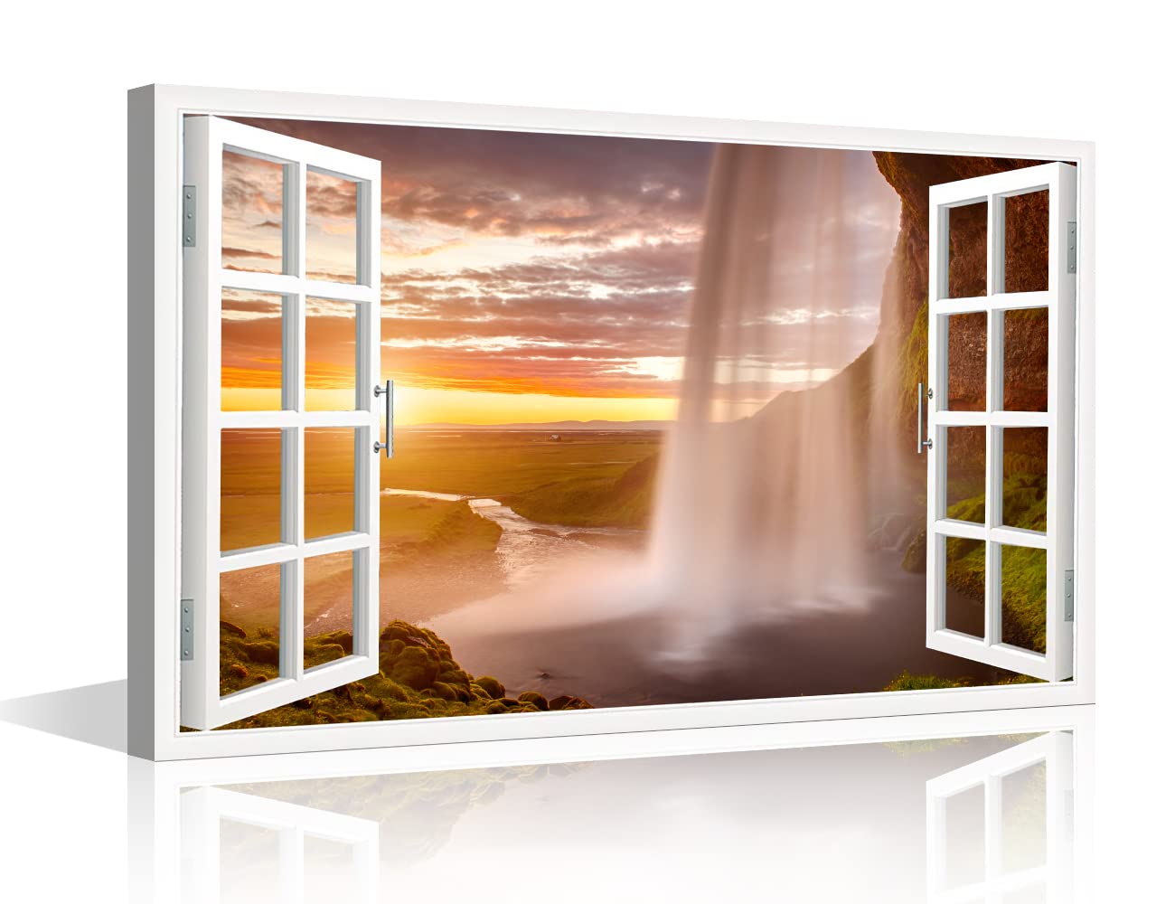 Canvas Wall Art Window View Home Decor Majestic Hang(18"Wx12"H)-image-a50bae4c-d342-4c39-8194-a2ed929f41e8-58687