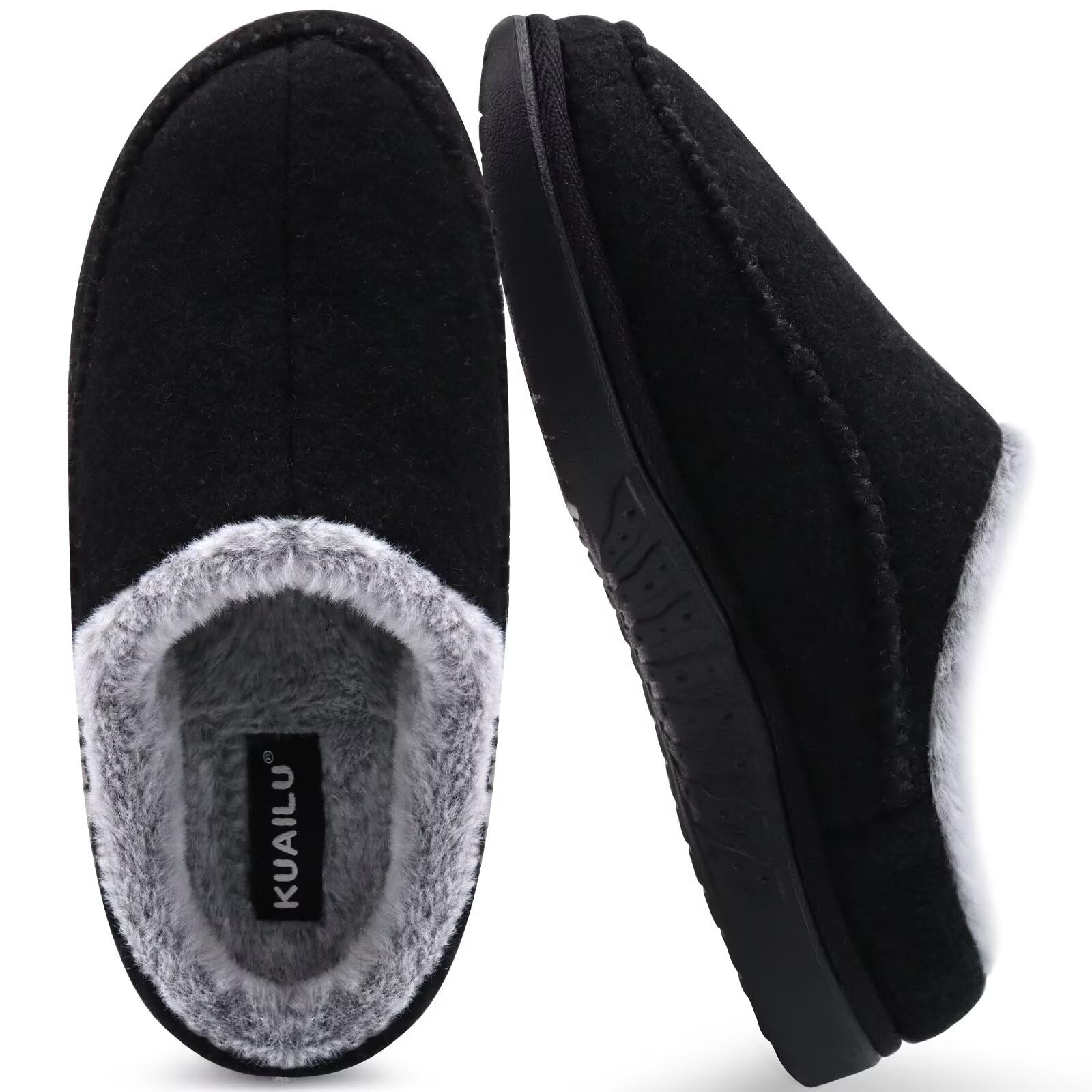 Men's Clog Slippers Memory Foam - Black UK 13-image-bd2e2a0a-056b-460c-bbdb-38a07b74d941-104684