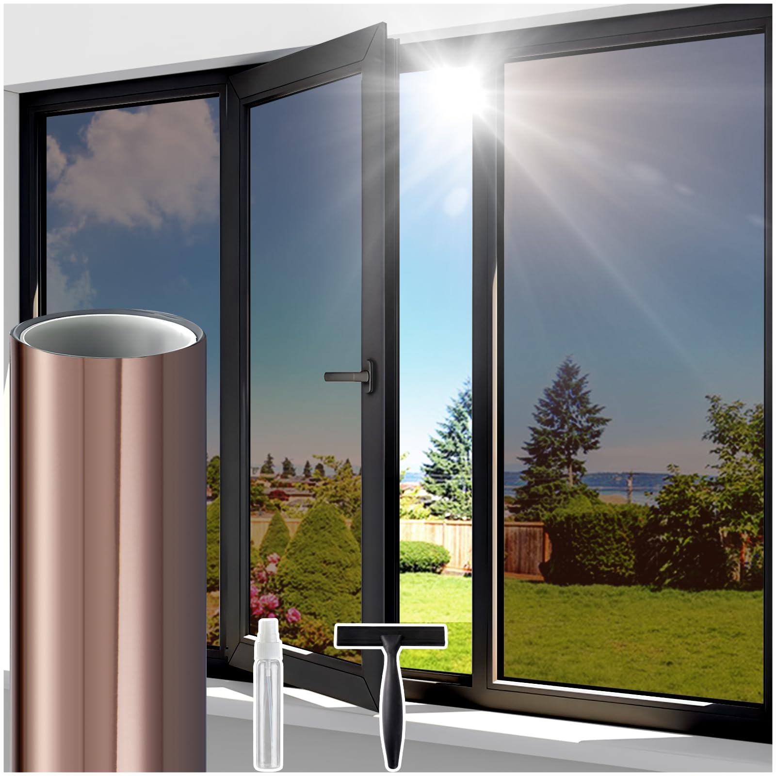 One Way Window Film Privacy - Brown 90x200cm-image-22644a41-487b-4255-8a9c-15211d2c22ac-112179