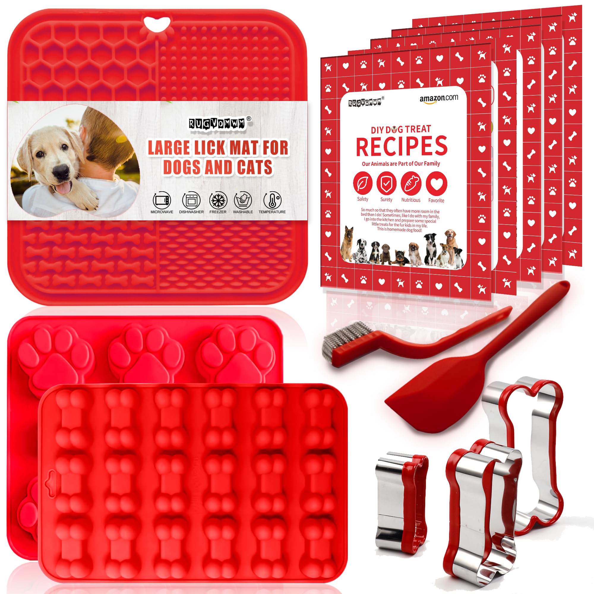 Dog Treat Moulds & Lick Mat - Red One Size-image-b7c7b5a6-28c3-4273-8365-8a686422e169-113016