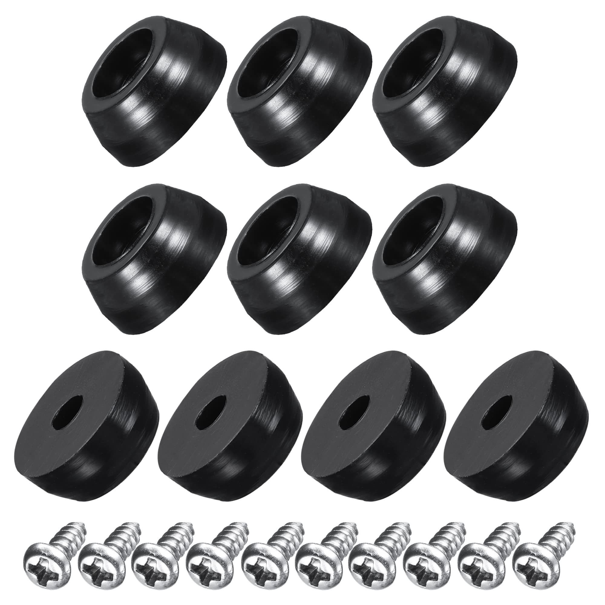 Rubber Bumper Feet with Screws 100pcs - Black 11mm x 5mm-image-87c287f0-b200-45b7-96ab-2f2d58589c16-96194