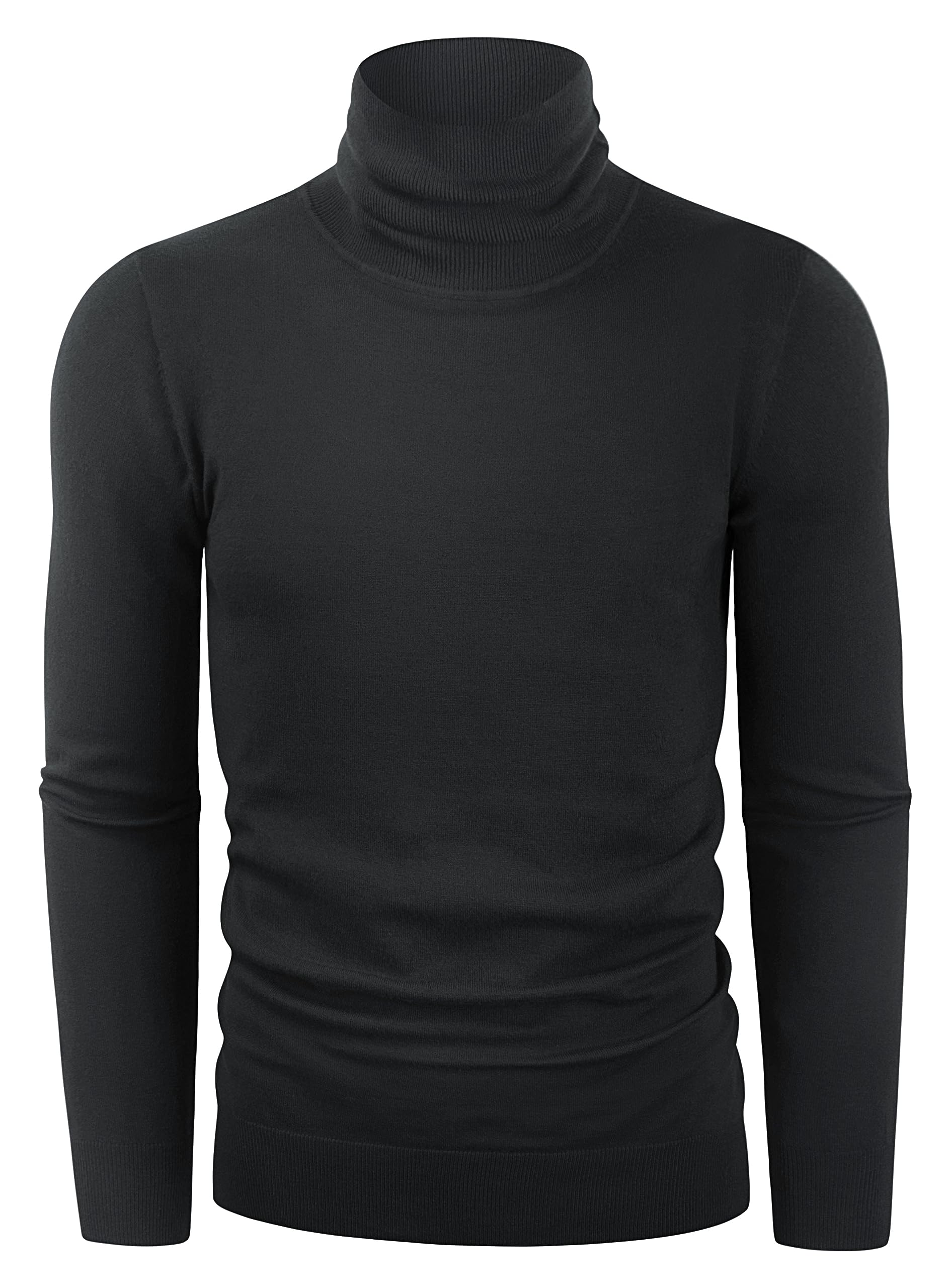 TAPULCO Mens Casual Turtleneck Jumper Long Sleeve Knitted Black Medium-image-e5d287ed-950c-4fca-bd56-e88ee8f16f68-34478