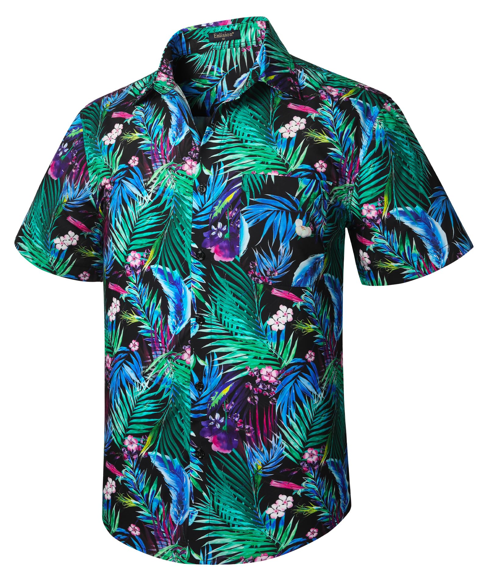 Men's Hawaiian Shirt Casual Button Down - Green L-image-e177ceb8-8336-4cf7-aaec-eb2dcd701393-101785
