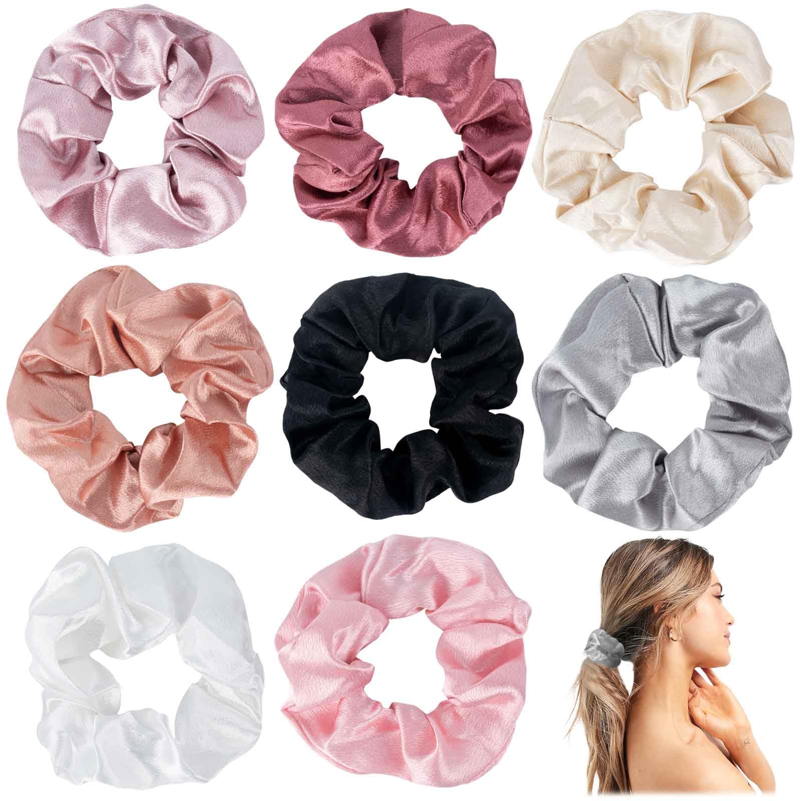 GWAWG Hair Scrunchies,Silk Scrunchies Satin for Women,Silk Hair 8PCS-image-c068d81e-102f-4e81-9ca1-d81f537814f5-57044