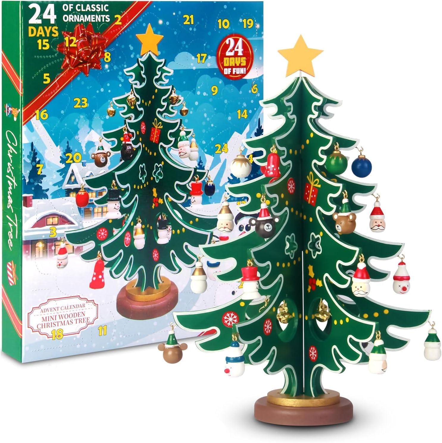 Christmas Advent Calendar 2024, 24 Days Countdown Advent Calendar With 30