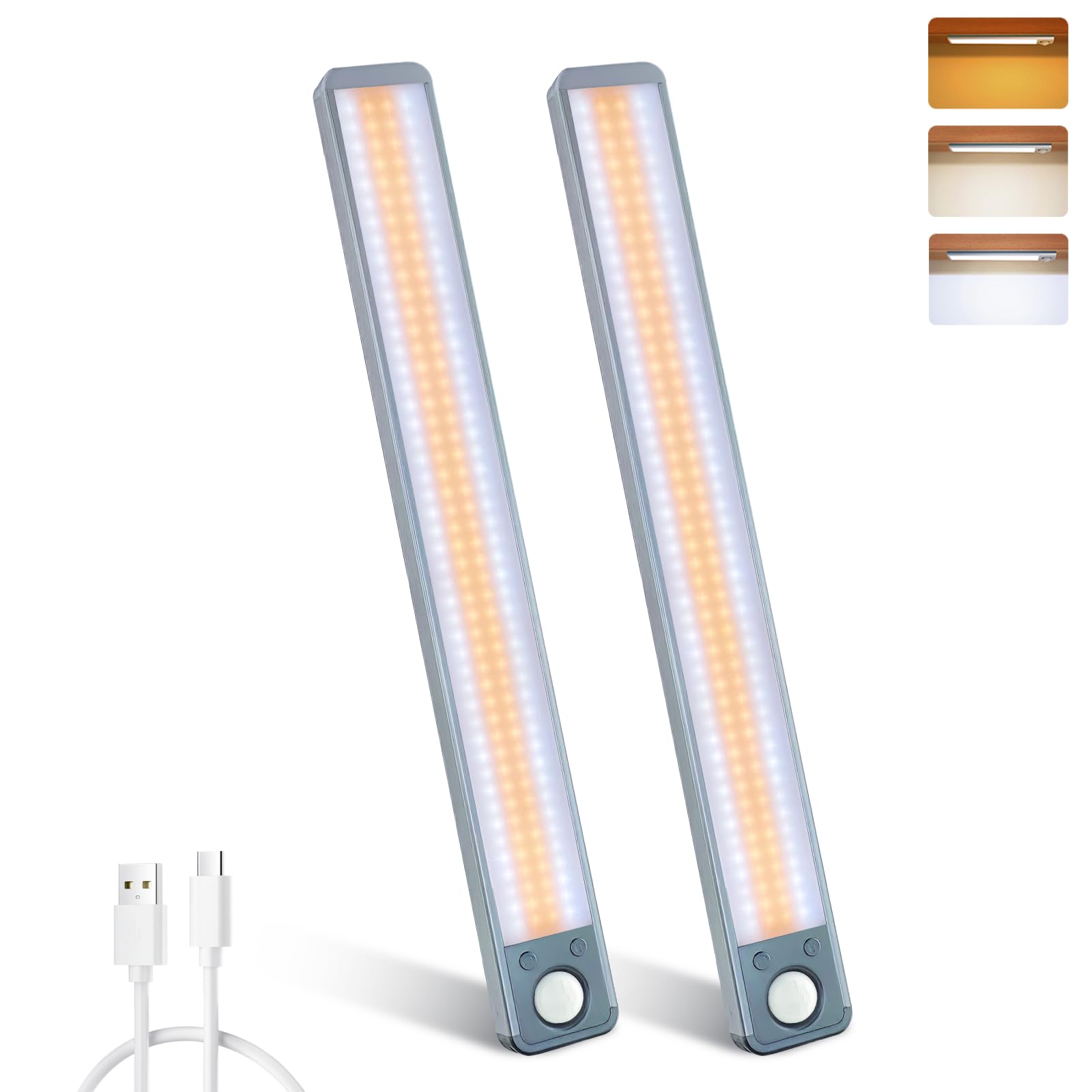 Wireless Under Cabinet LED Light - Grey 2 Pack-image-fc13eb76-d599-4441-93d8-88ba5a5d3d79-114249