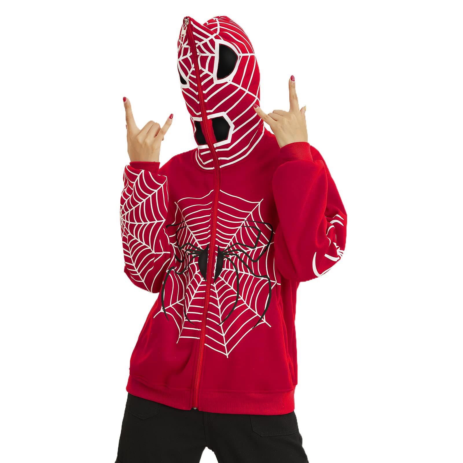 Women's Spider Web Hoodie - Red L-image-e800c809-5931-49a0-bda4-7ca3d28e6058-122242